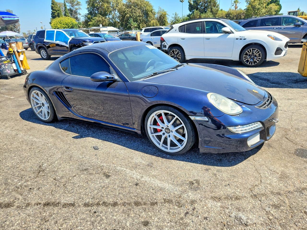 2007 Porsche Cayman S Blue vin: WP0AB29887U780979