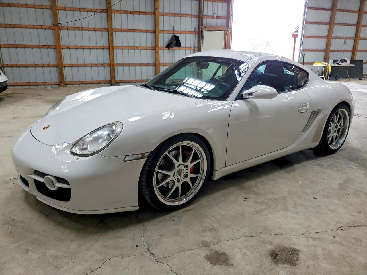 2007 Porsche Cayman S White vin: WP0AB29887U781694