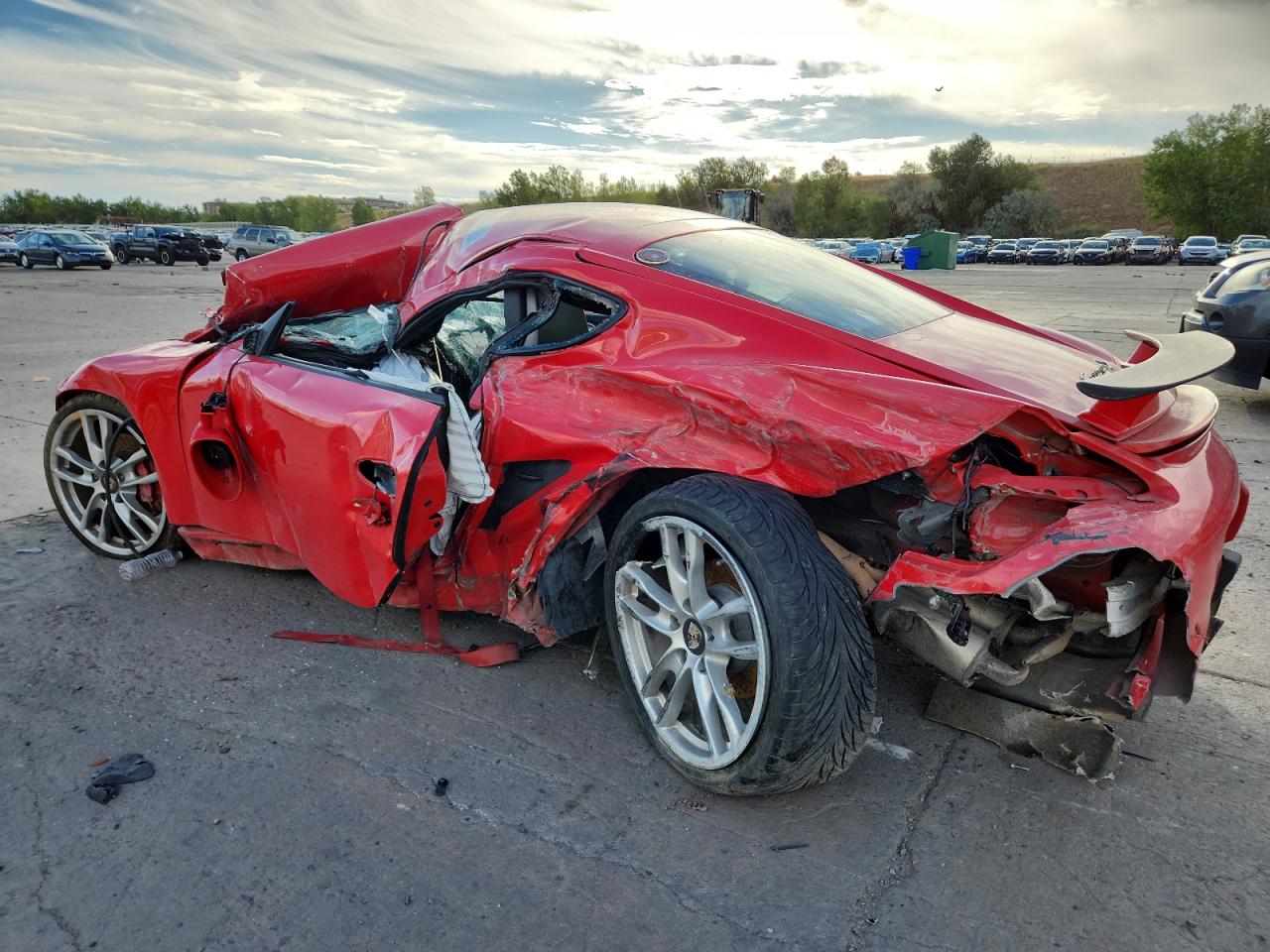 2007 Porsche Cayman S Red vin: WP0AB29897U780862