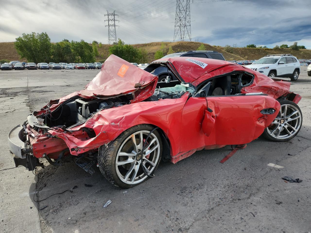 2007 Porsche Cayman S Red vin: WP0AB29897U780862