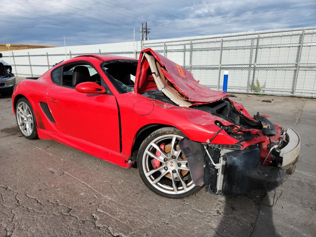 2007 Porsche Cayman S Red vin: WP0AB29897U780862