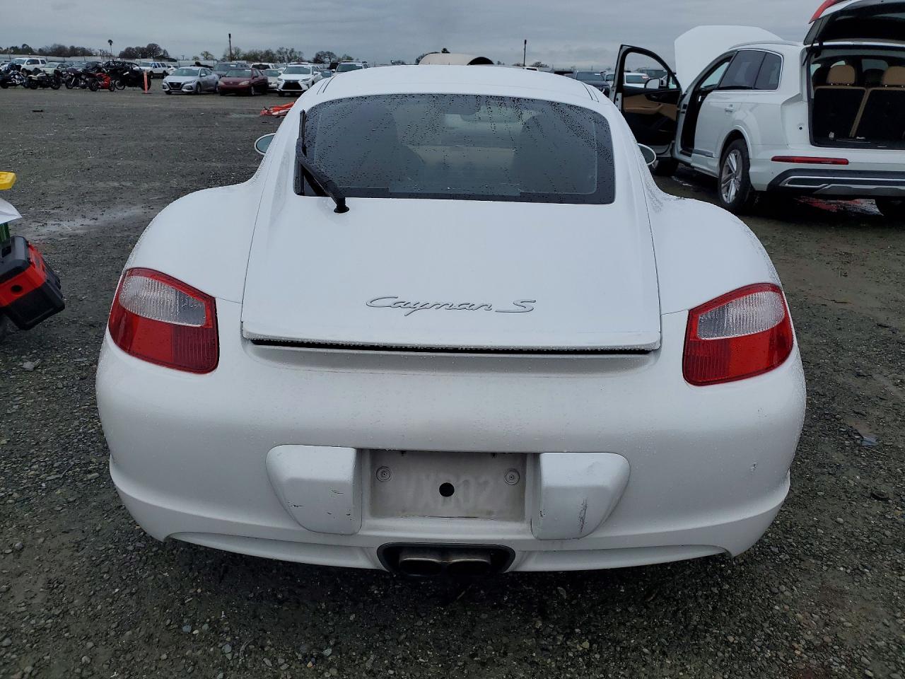 2007 Porsche Cayman S White vin: WP0AB298X7U780126