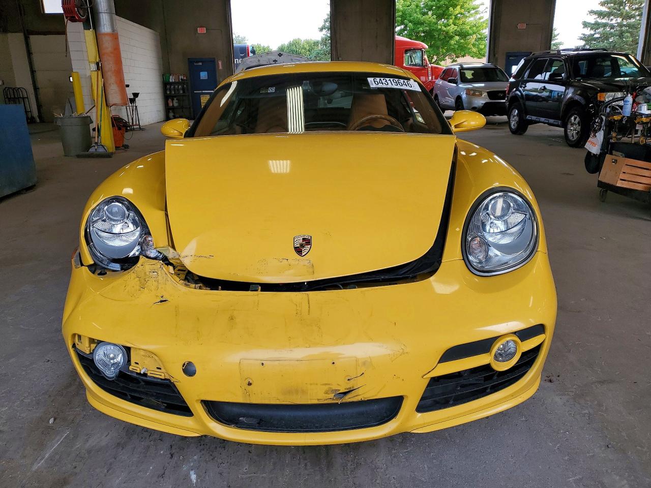 2007 Porsche Cayman S Yellow vin: WP0AB298X7U780305
