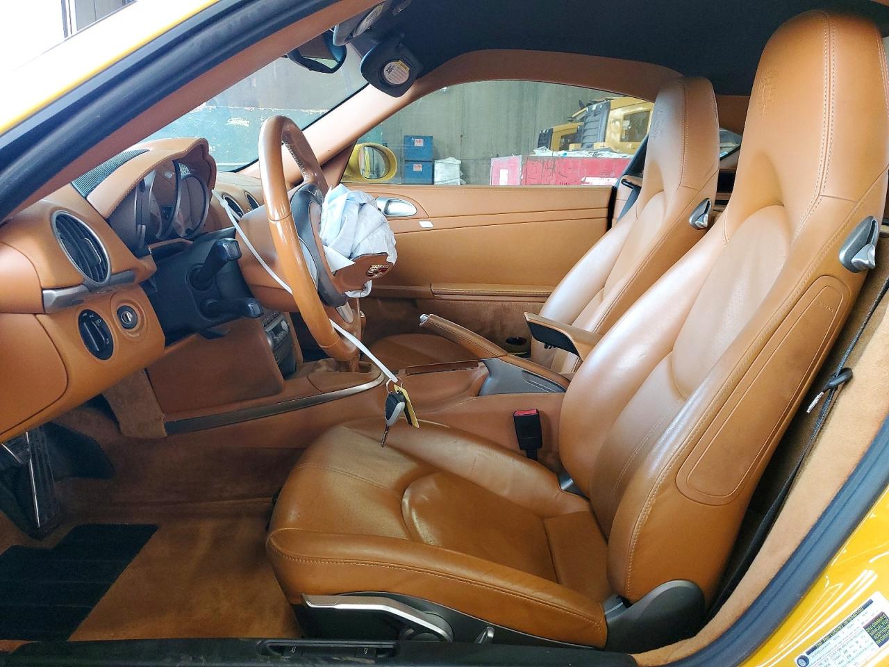 2007 Porsche Cayman S Yellow vin: WP0AB298X7U780305