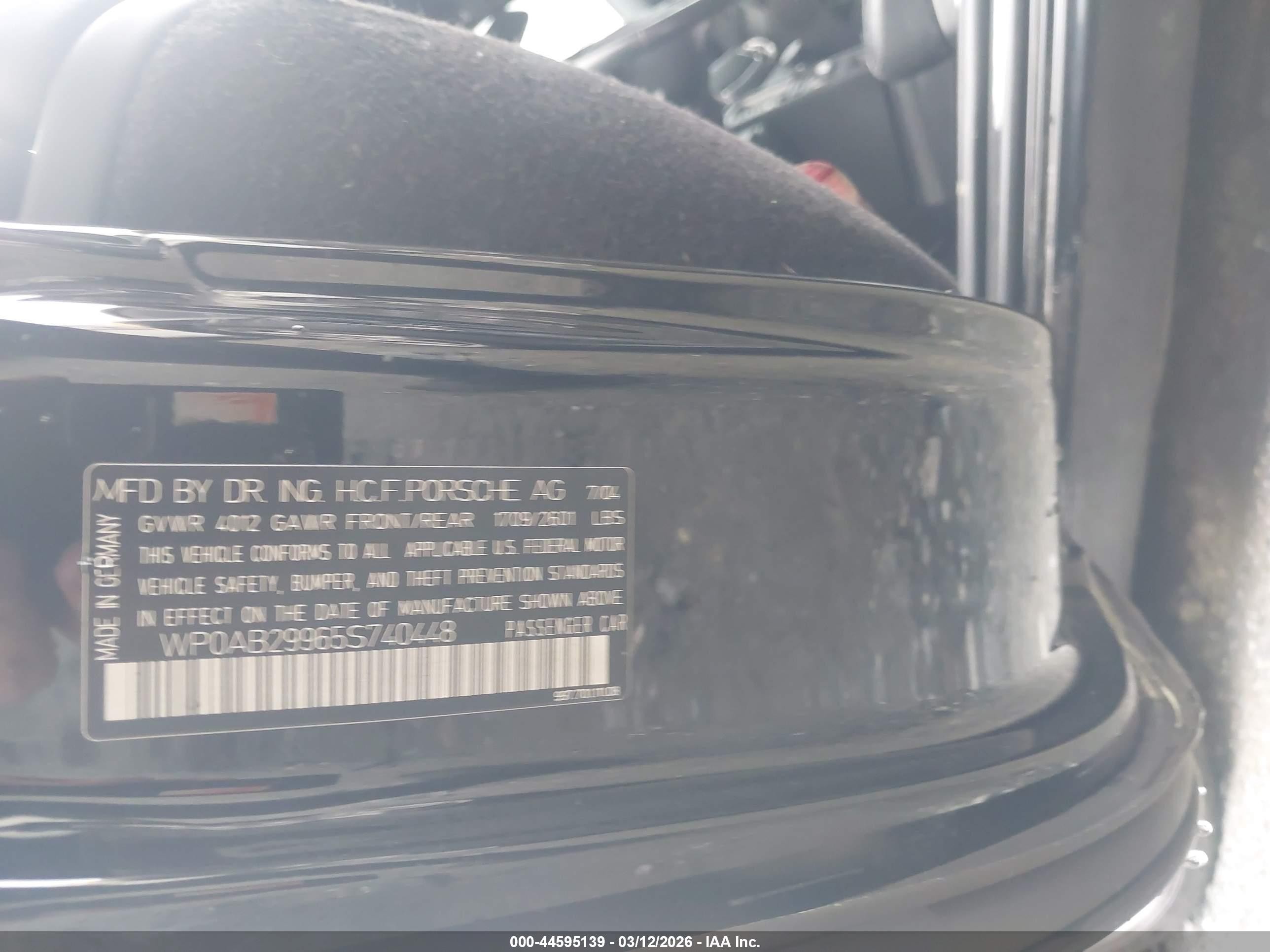 2005 Porsche 911 Carrera S Black vin: WP0AB29965S740448