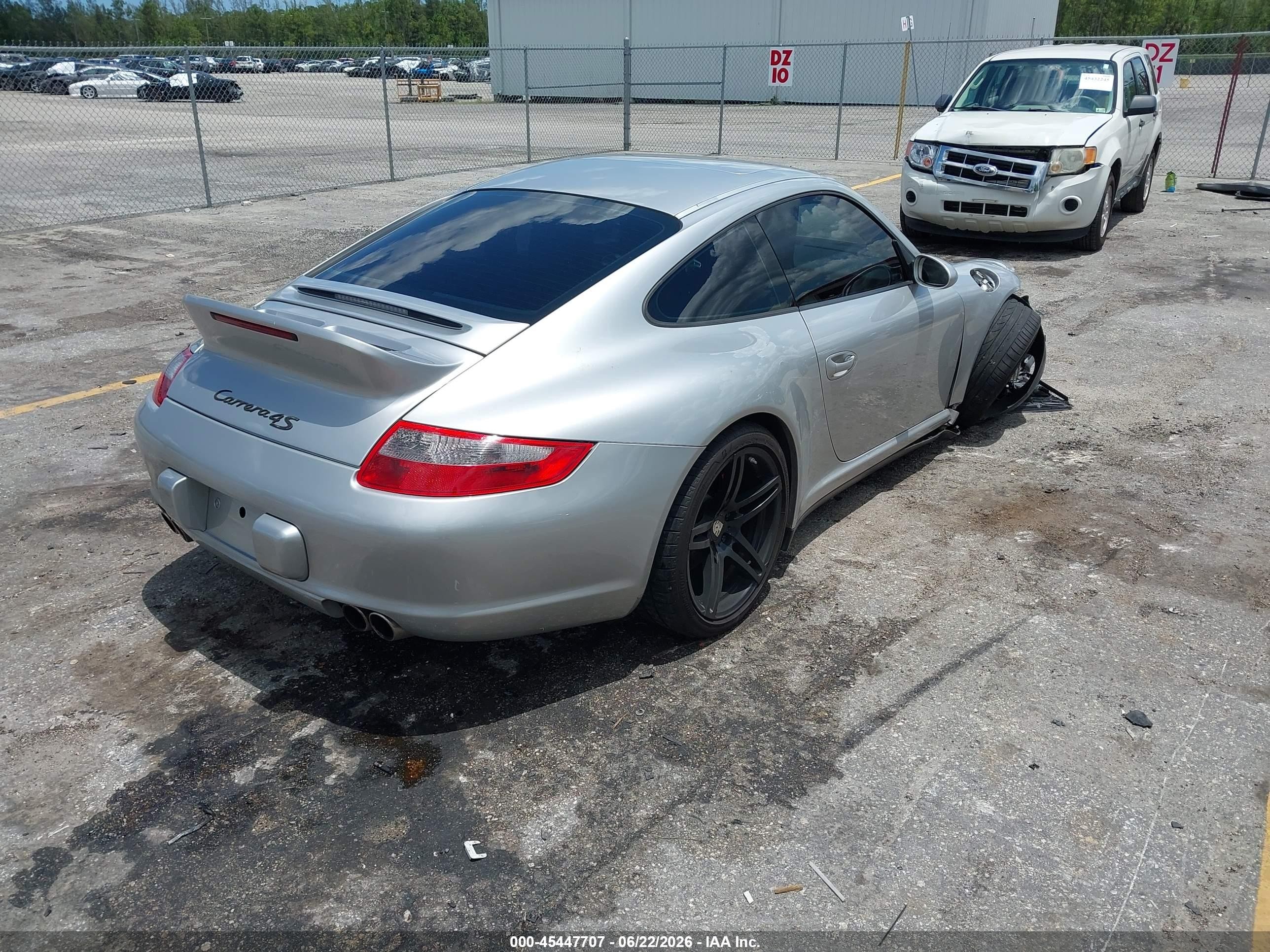 2007 Porsche 911 Carrera 4s/carrera S Silver vin: WP0AB29967S732501