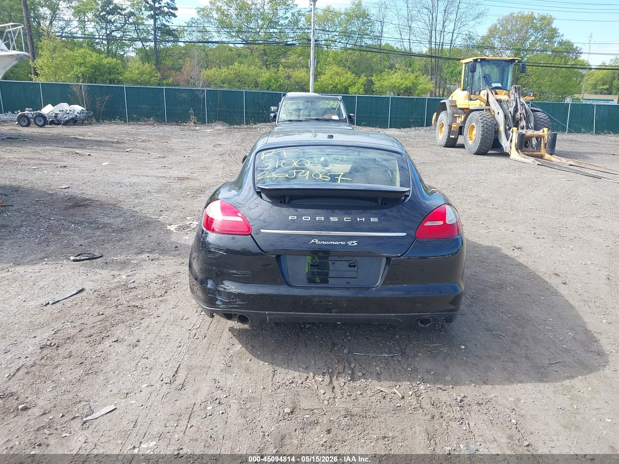 2012 Porsche Panamera 4s Black vin: WP0AB2A70CL061356