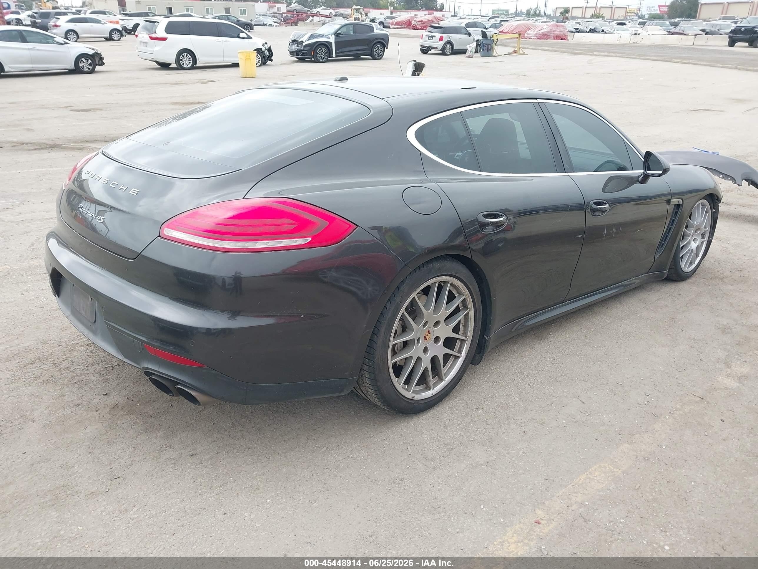 2014 Porsche Panamera 4s Black vin: WP0AB2A71EL055598