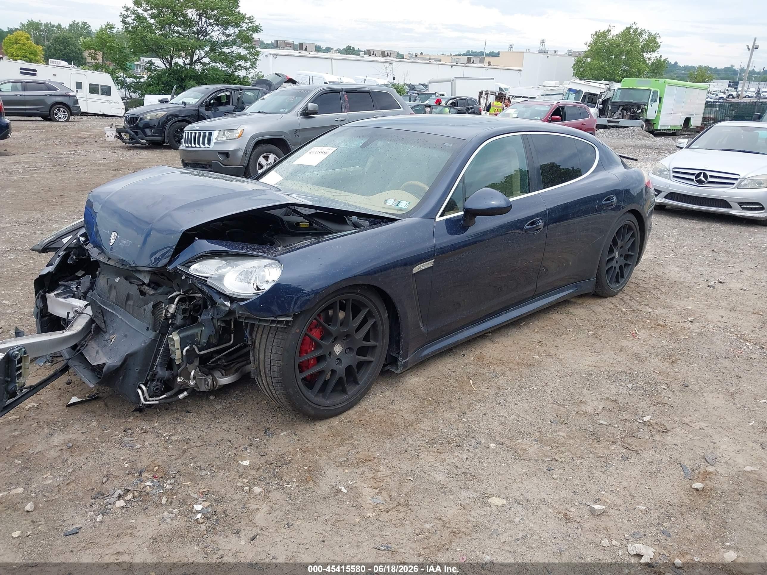 2011 Porsche Panamera 4s Dark Blue vin: WP0AB2A75BL061898