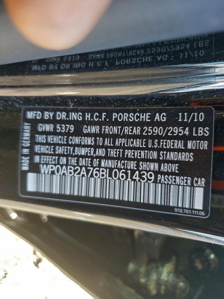 2011 Porsche Panamera S Black vin: WP0AB2A76BL061439