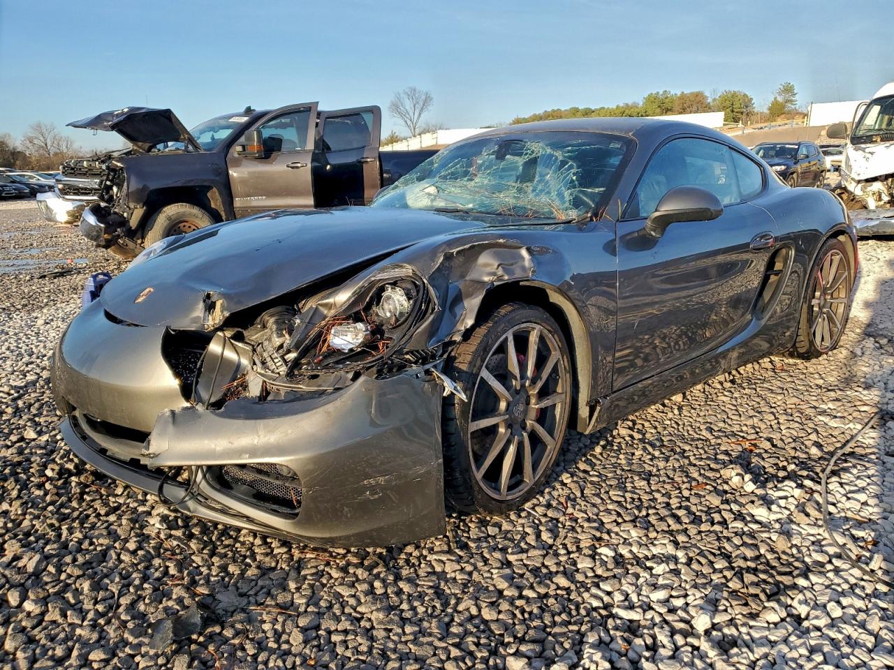 2014 Porsche Cayman S Gray vin: WP0AB2A84EK193862