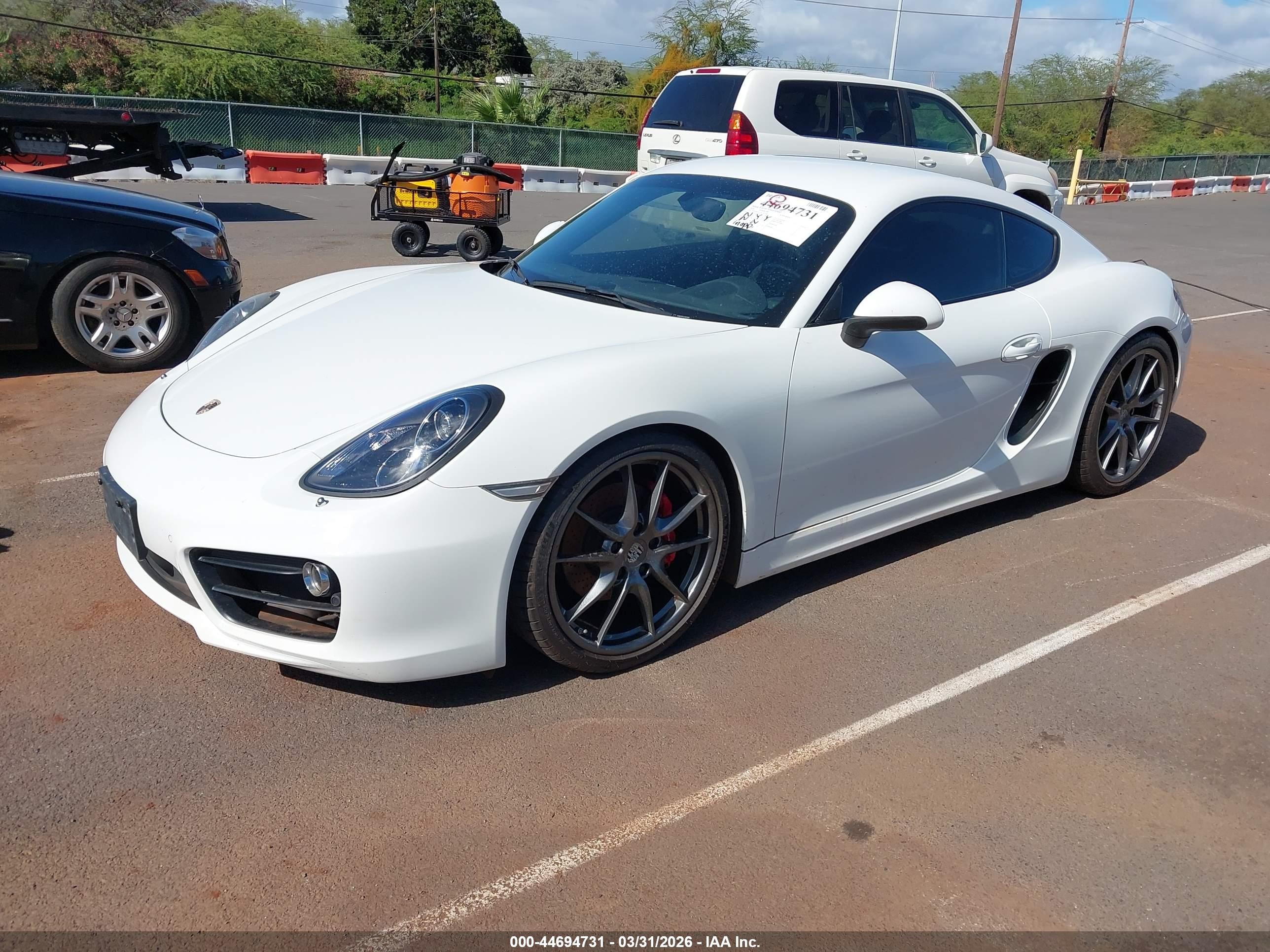 2014 Porsche Cayman S Белый vin: WP0AB2A87EK192348