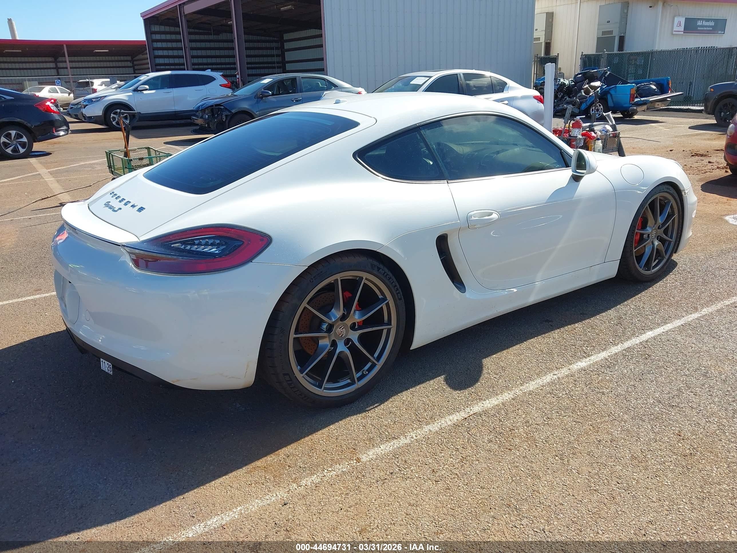 2014 Porsche Cayman S Белый vin: WP0AB2A87EK192348