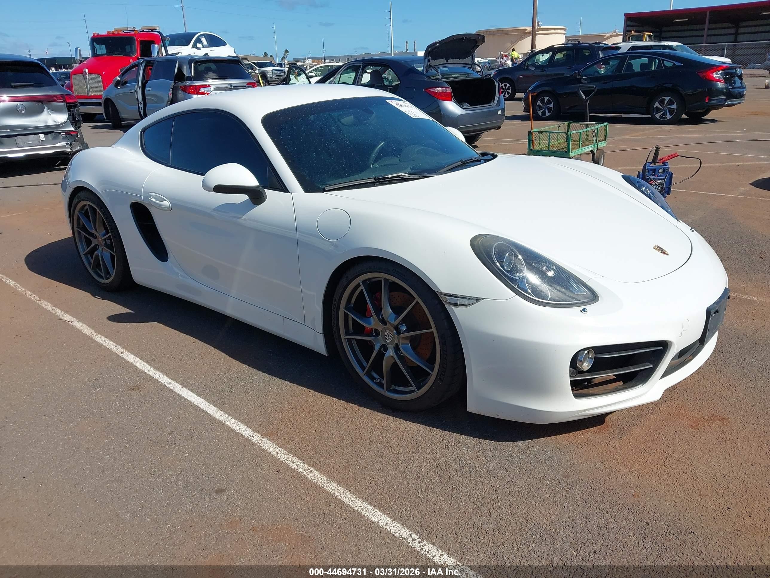 2014 Porsche Cayman S Белый vin: WP0AB2A87EK192348