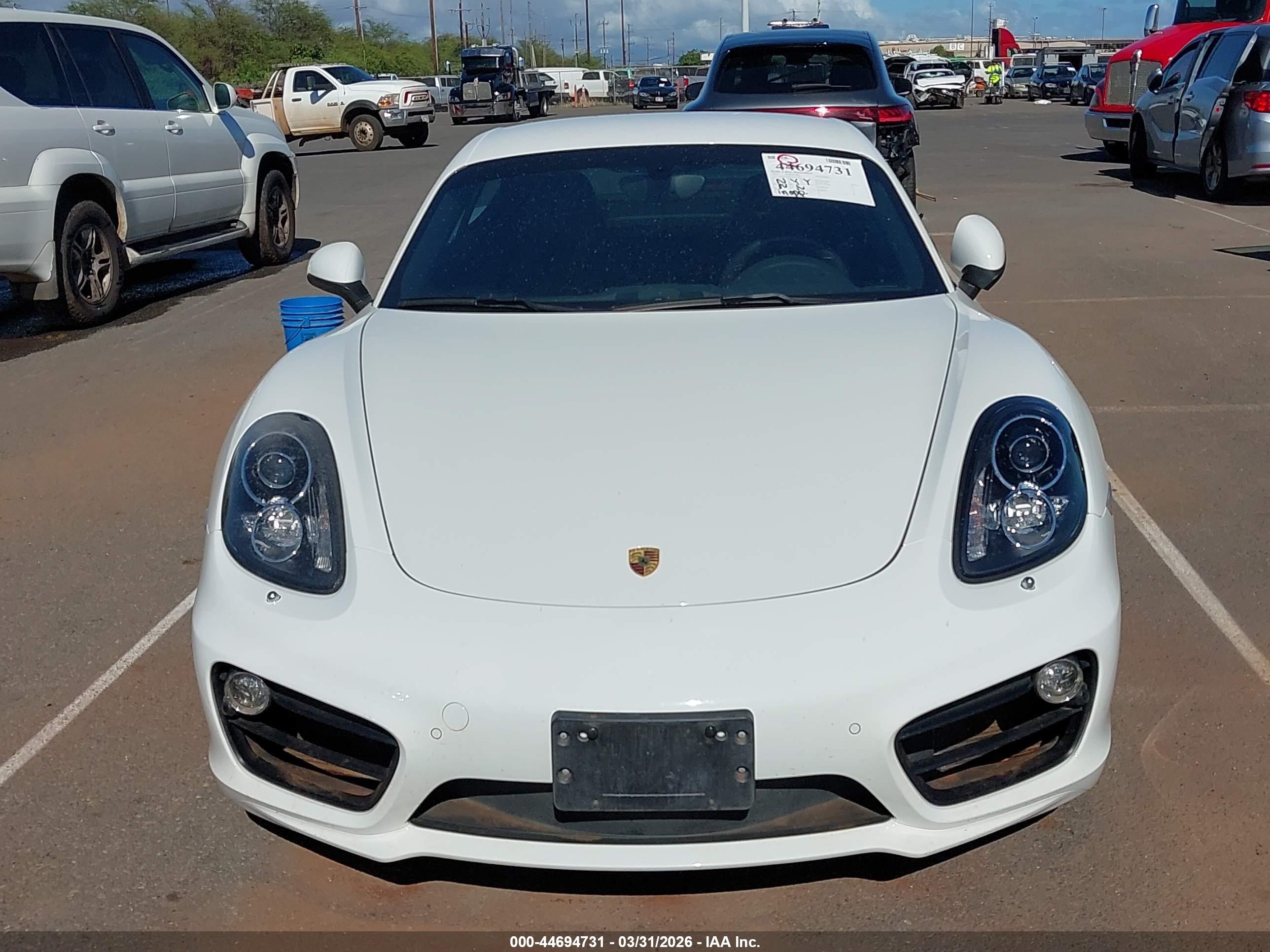 2014 Porsche Cayman S Белый vin: WP0AB2A87EK192348