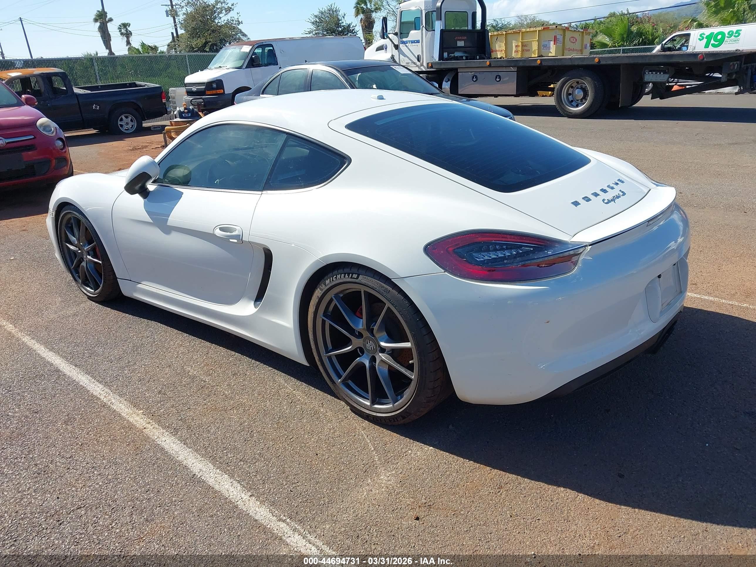 2014 Porsche Cayman S Белый vin: WP0AB2A87EK192348