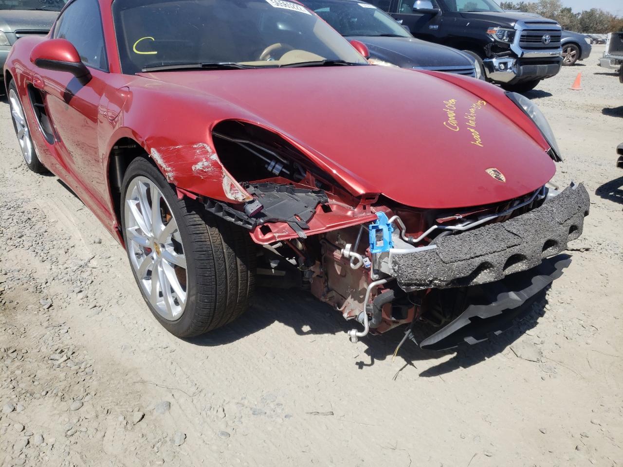 2014 Porsche Cayman S Red vin: WP0AB2A87EK193743