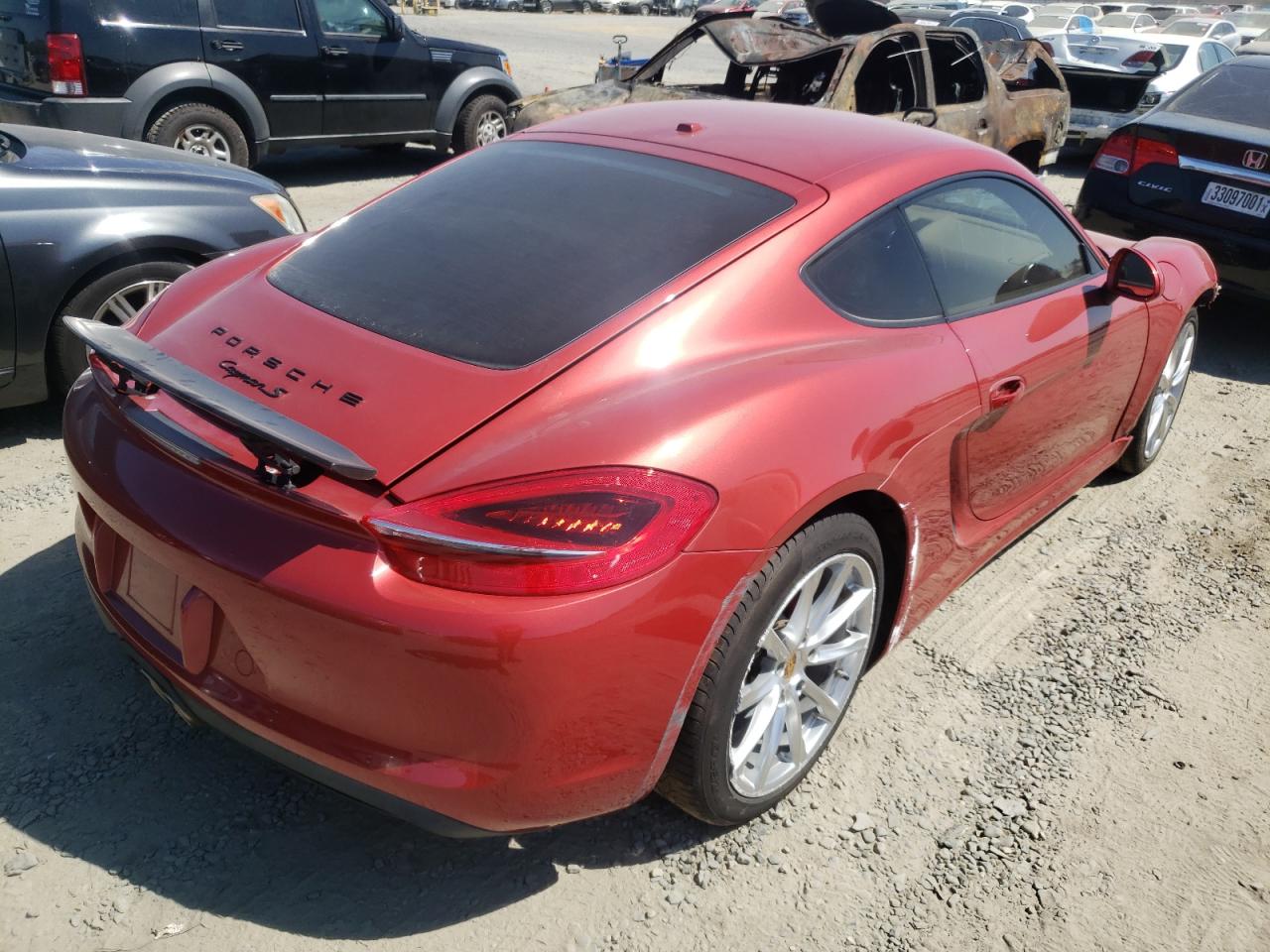 2014 Porsche Cayman S Red vin: WP0AB2A87EK193743