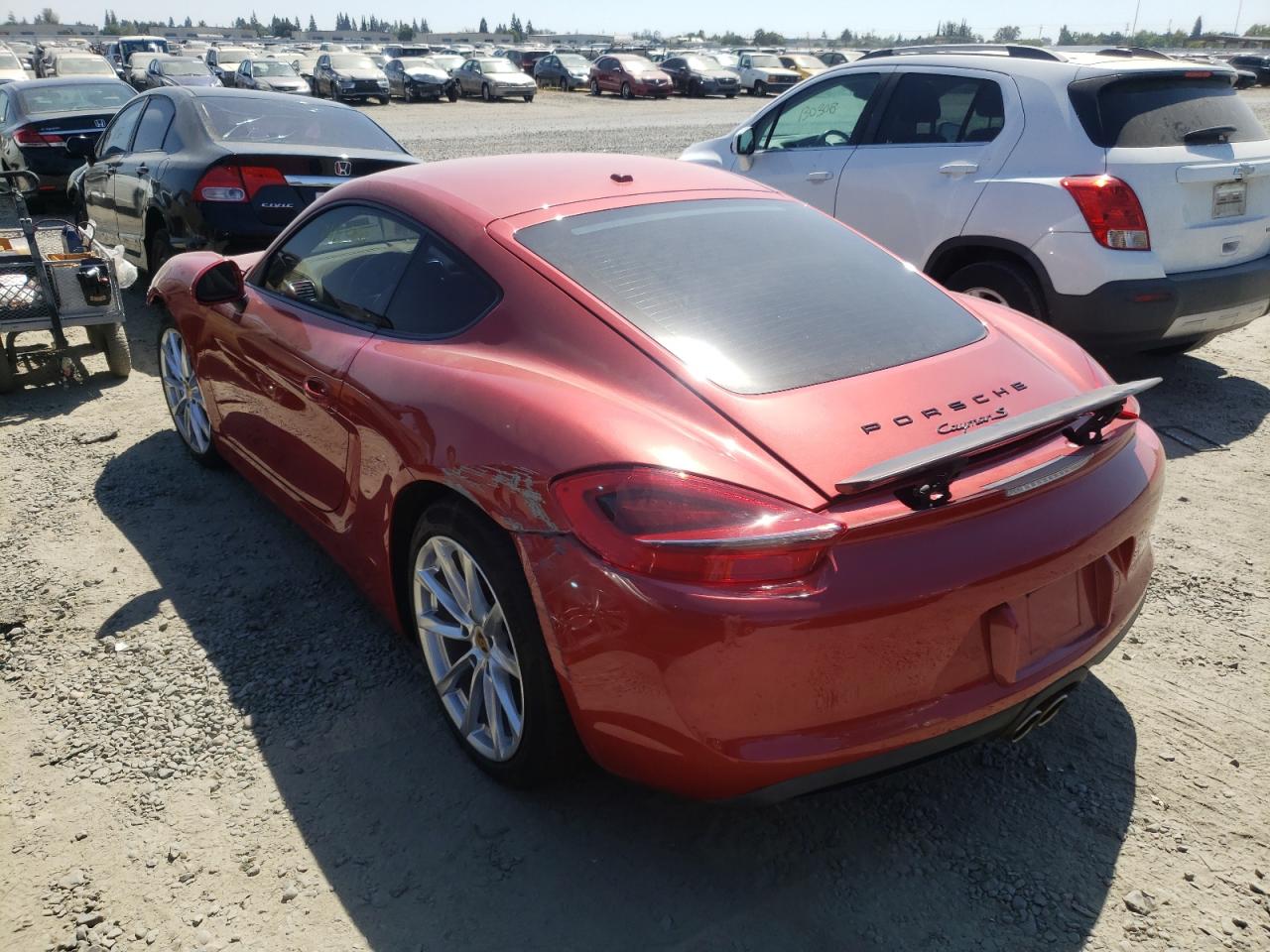 2014 Porsche Cayman S Red vin: WP0AB2A87EK193743