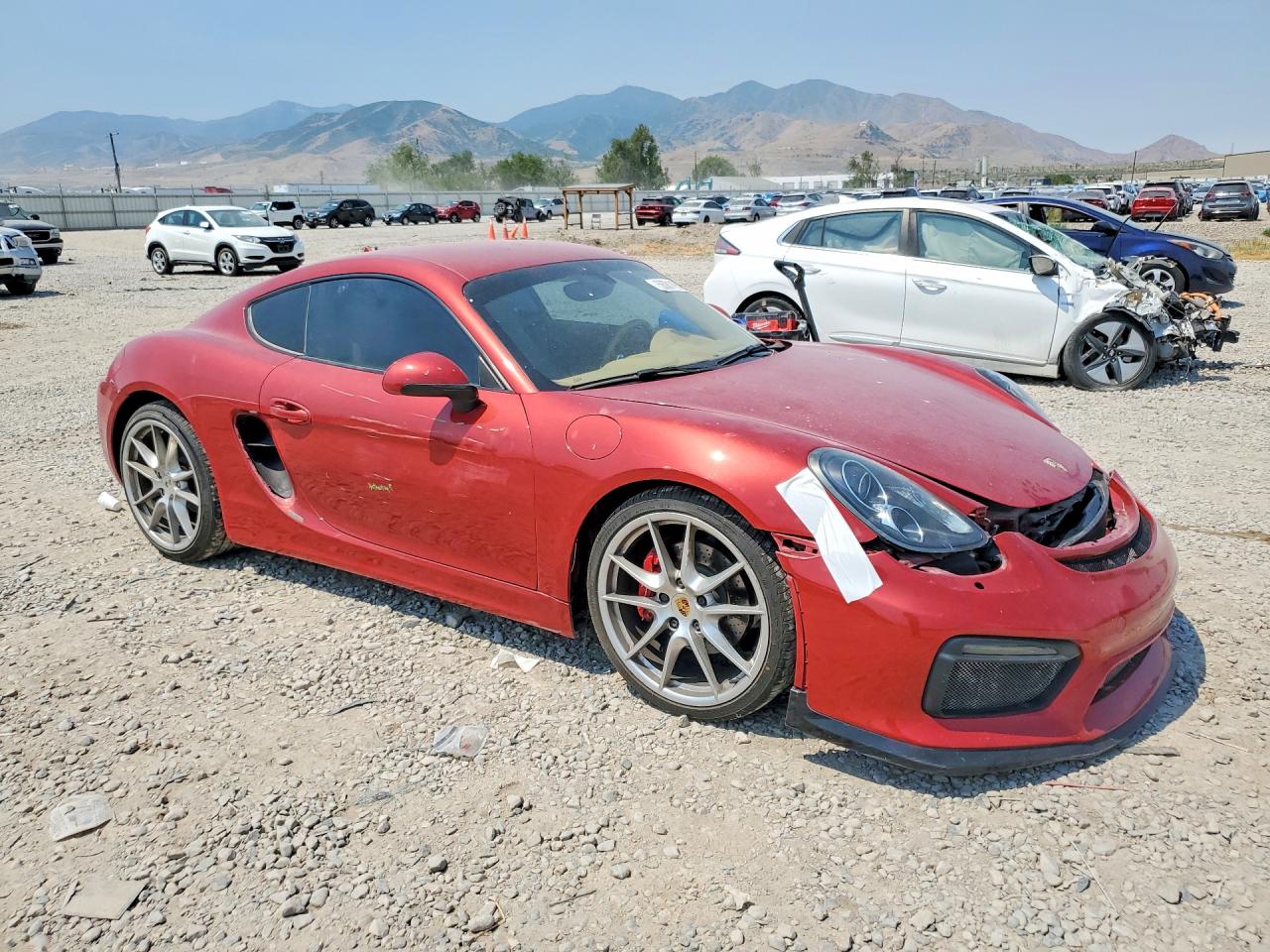 2014 Porsche Cayman S Red vin: WP0AB2A87EK193743