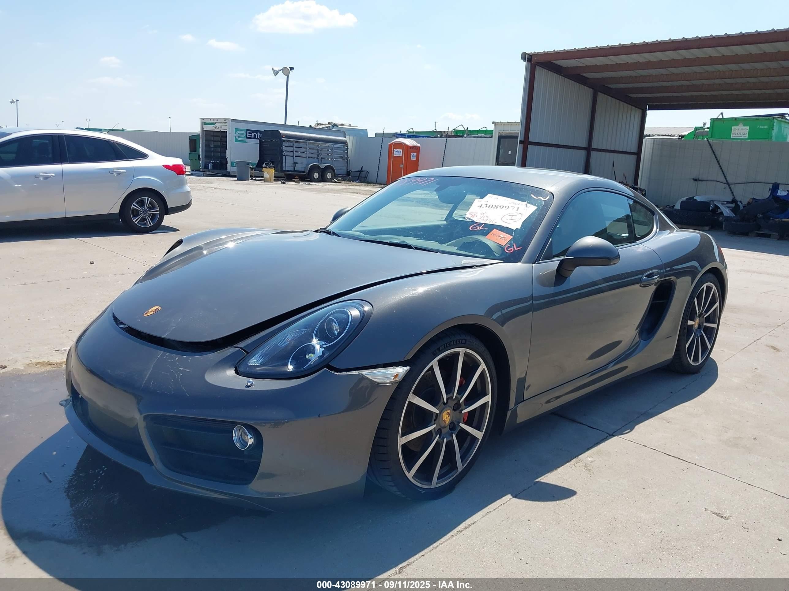2014 Porsche Cayman S Серый vin: WP0AB2A88EK190575