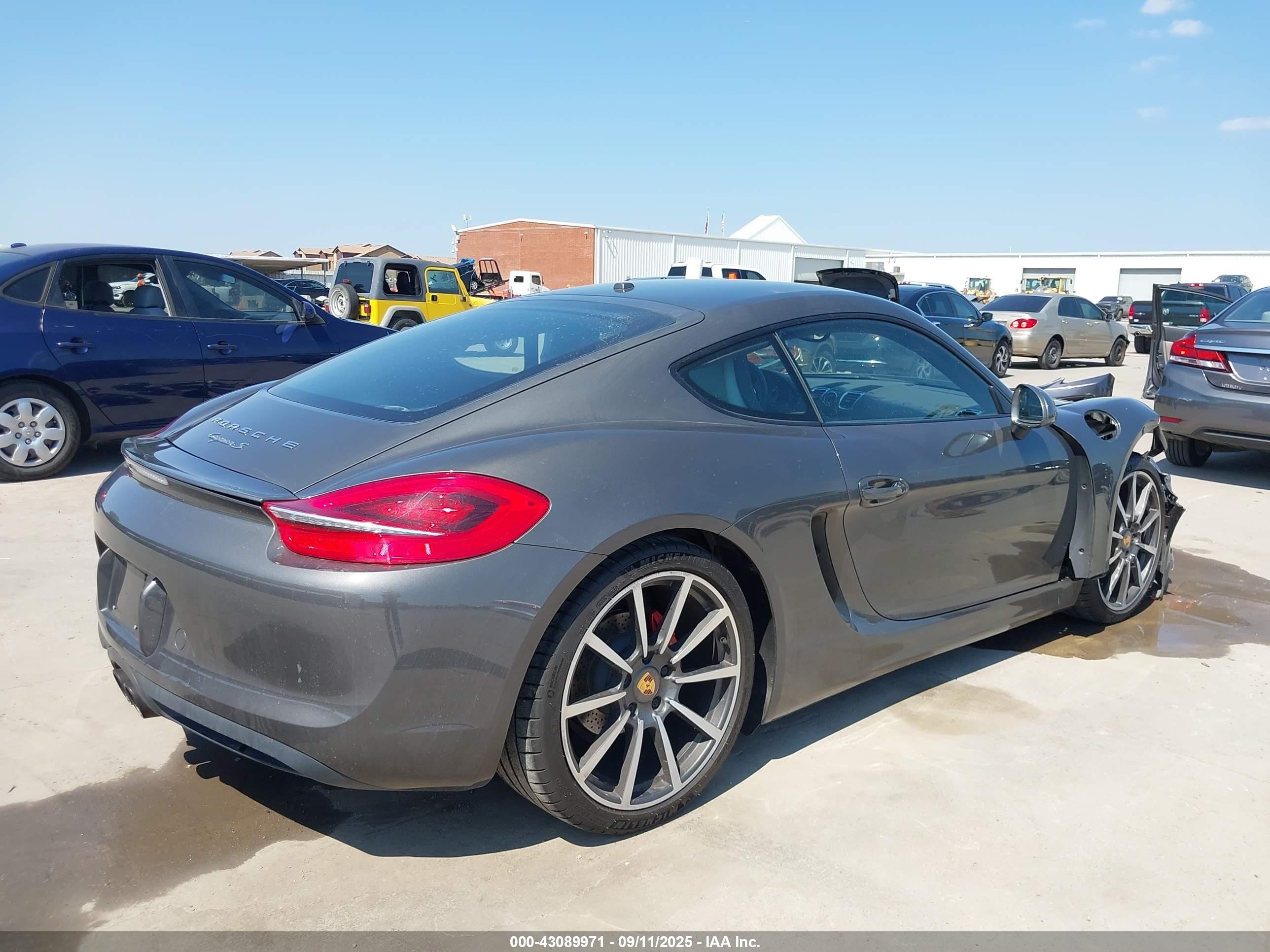 2014 Porsche Cayman S Серый vin: WP0AB2A88EK190575