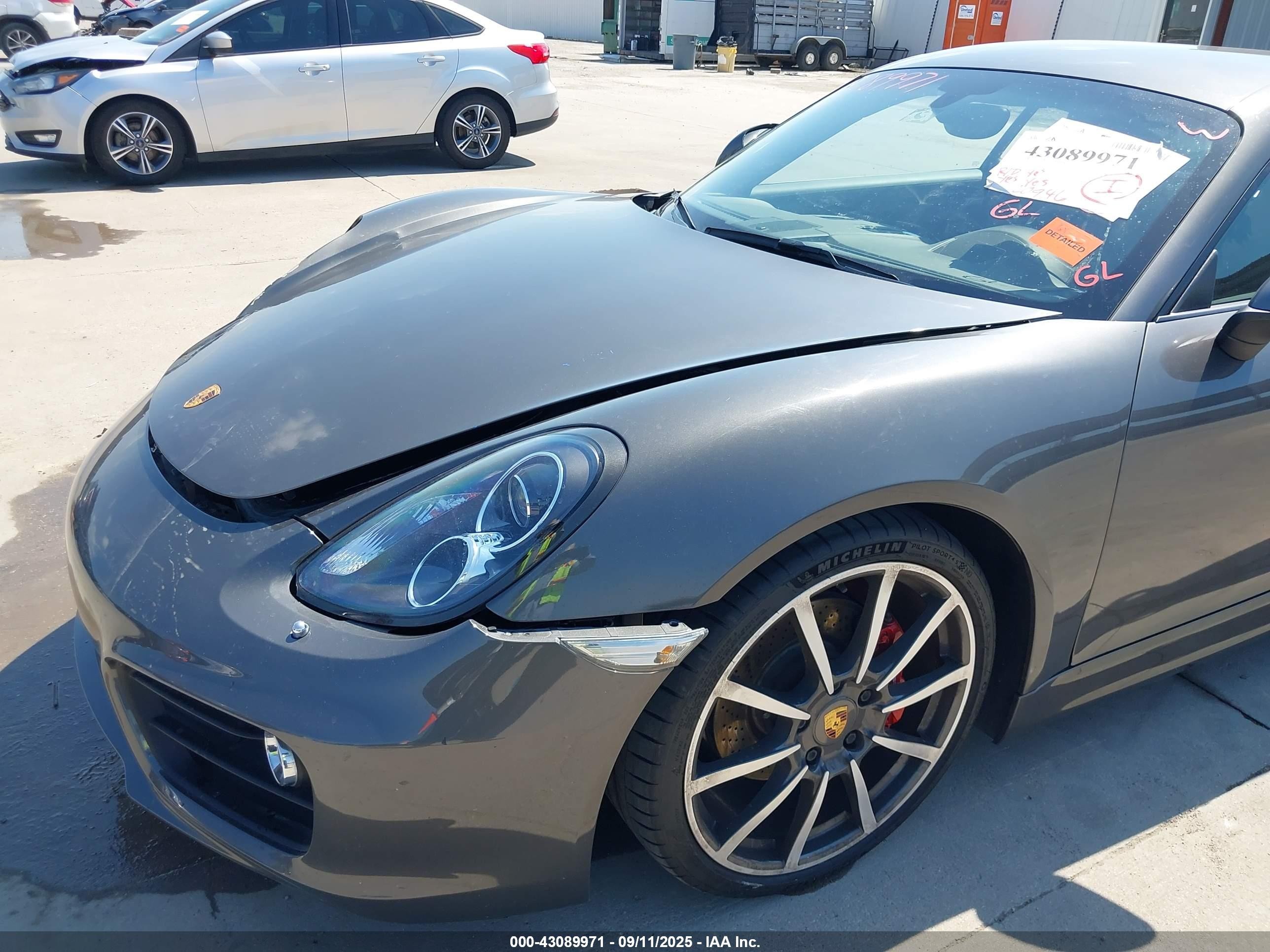 2014 Porsche Cayman S Серый vin: WP0AB2A88EK190575
