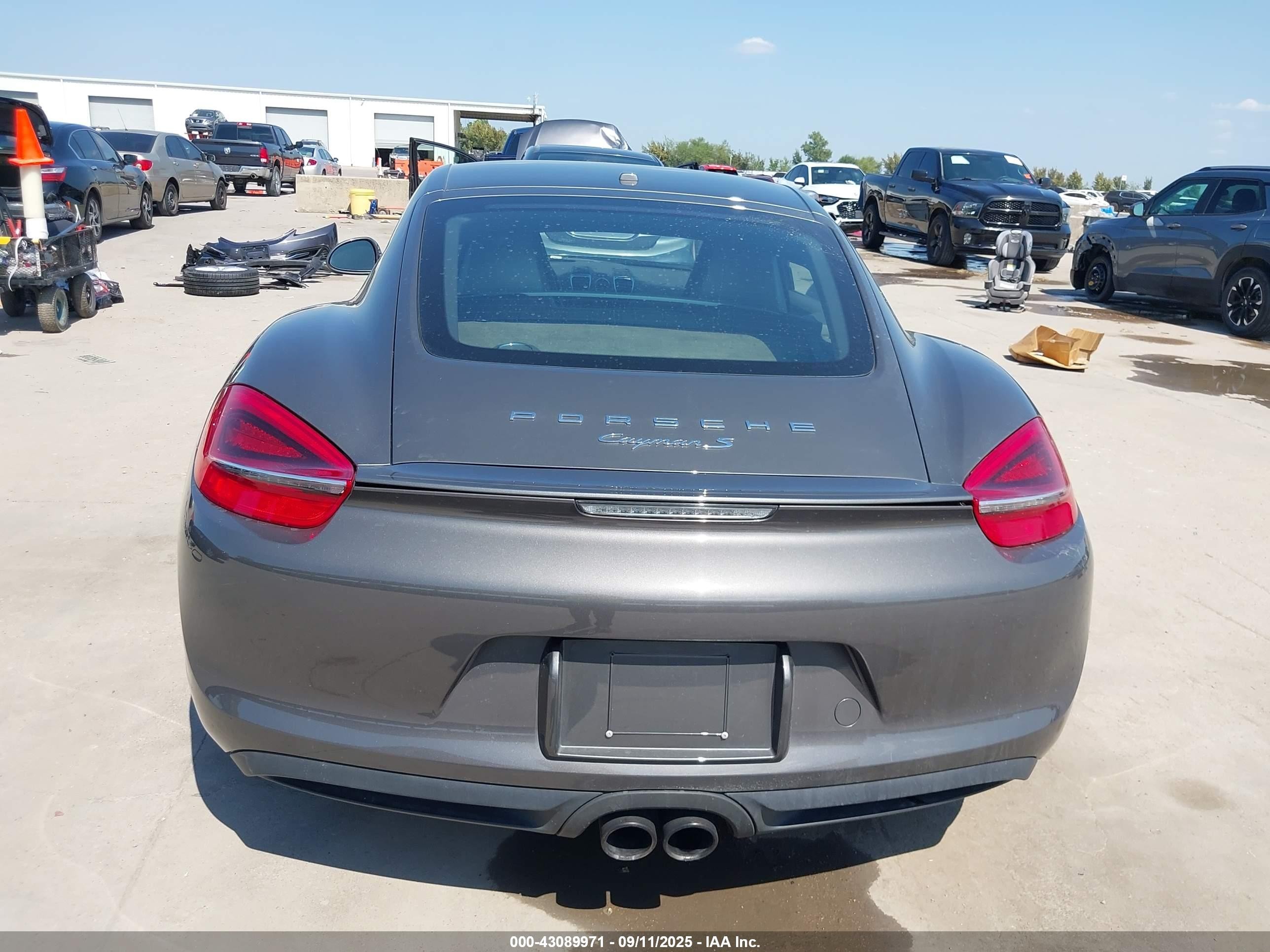 2014 Porsche Cayman S Серый vin: WP0AB2A88EK190575