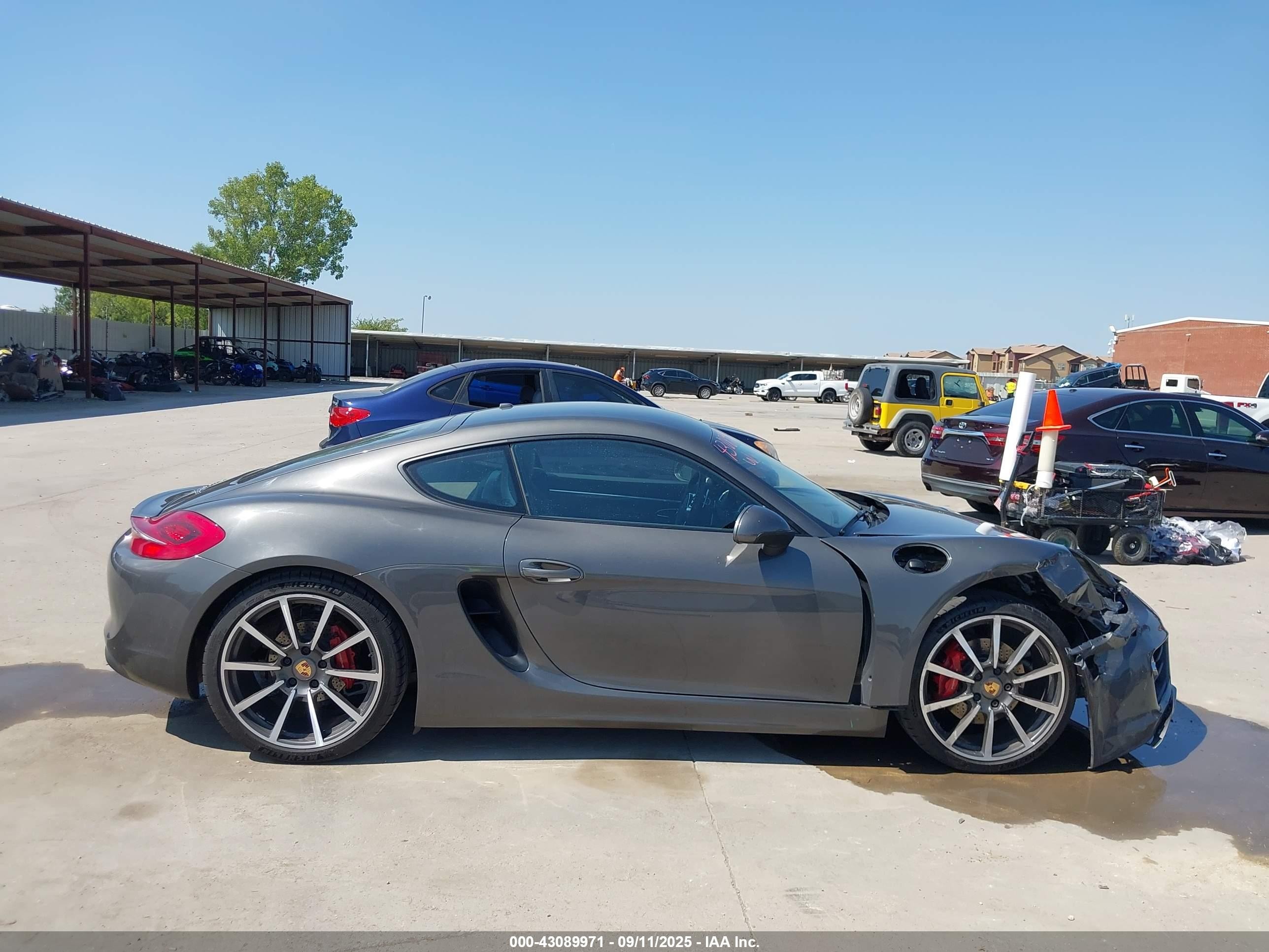 2014 Porsche Cayman S Серый vin: WP0AB2A88EK190575