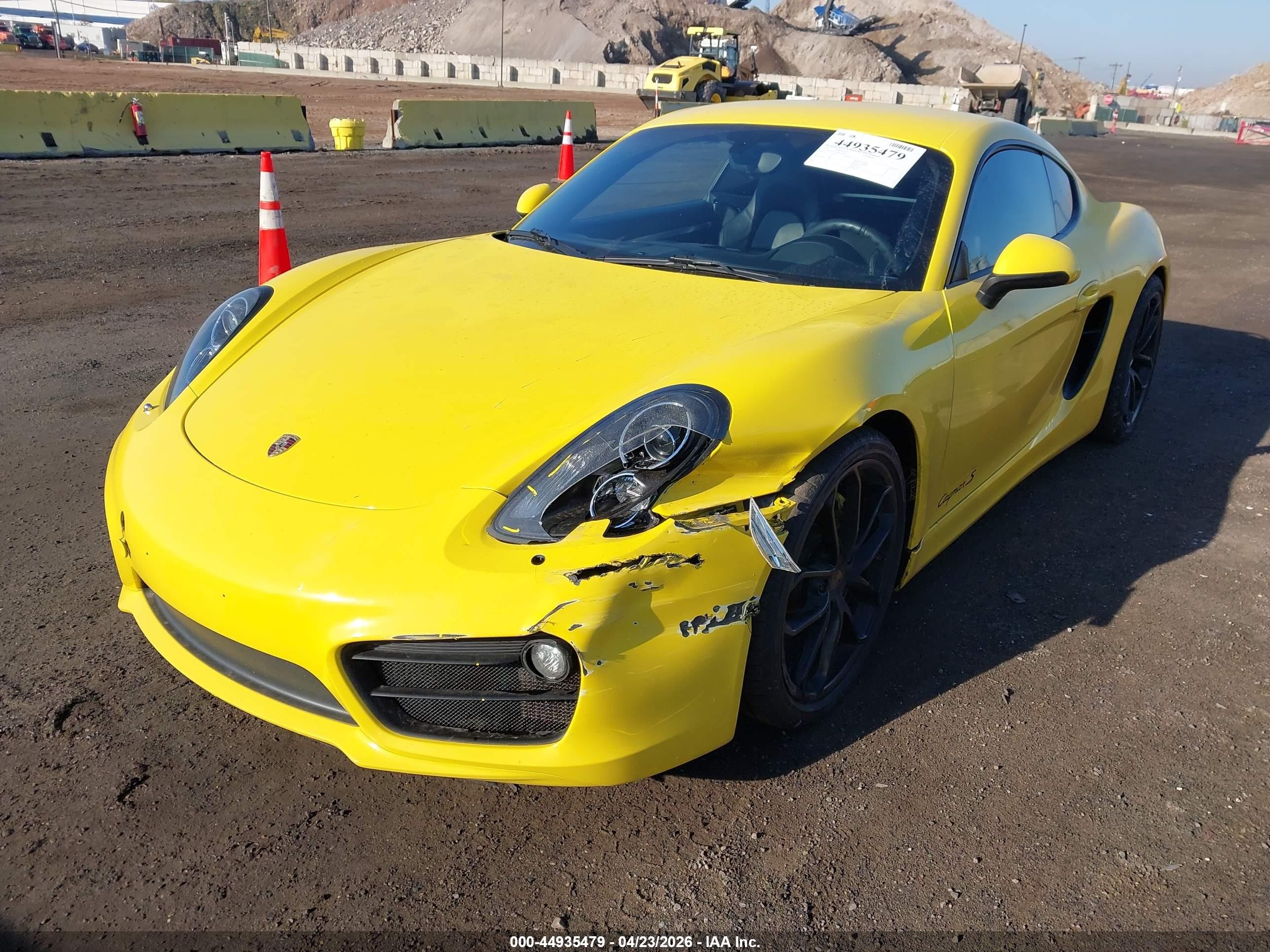 2014 Porsche Cayman S Желтый vin: WP0AB2A89EK190651