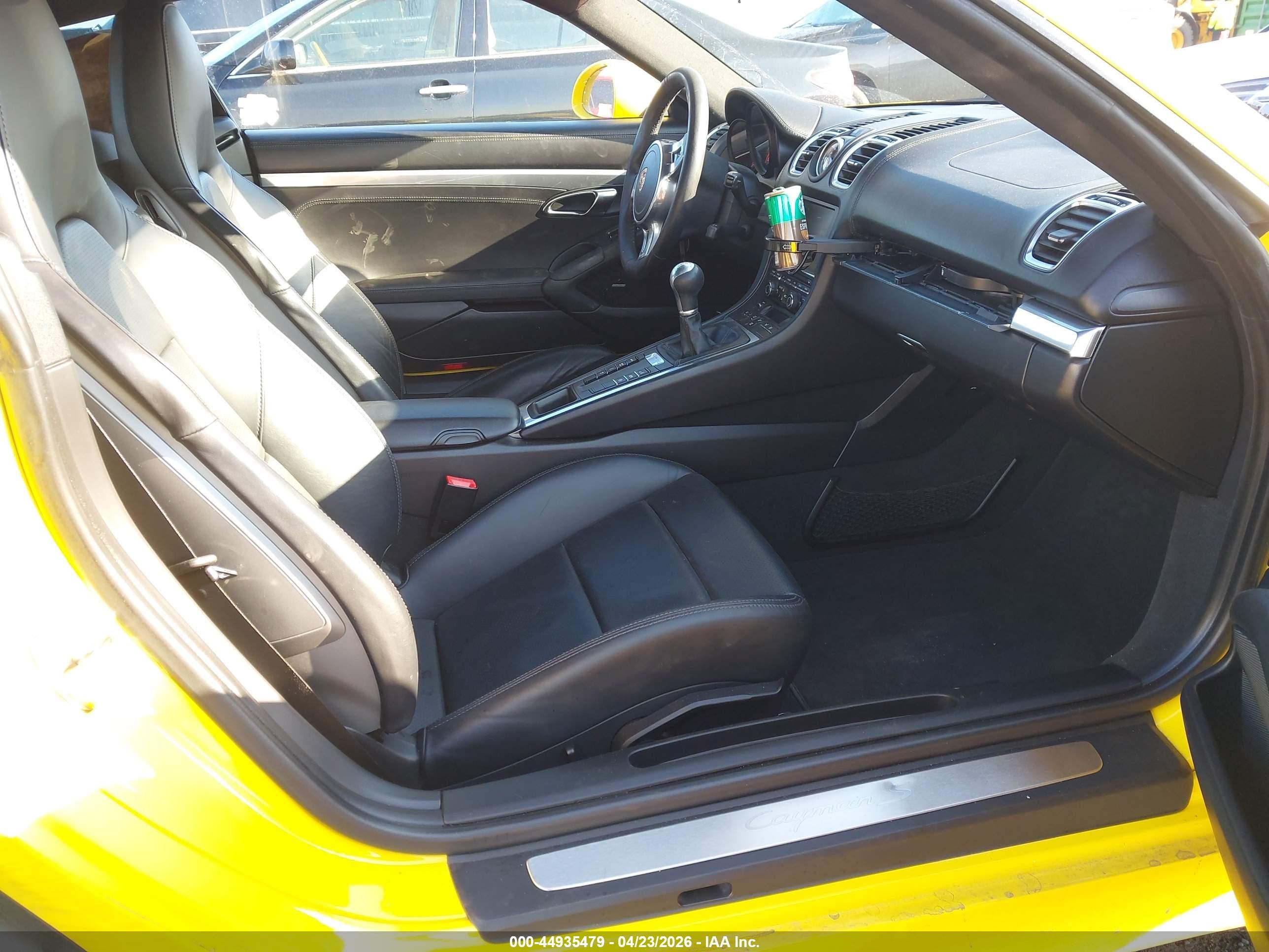2014 Porsche Cayman S Желтый vin: WP0AB2A89EK190651