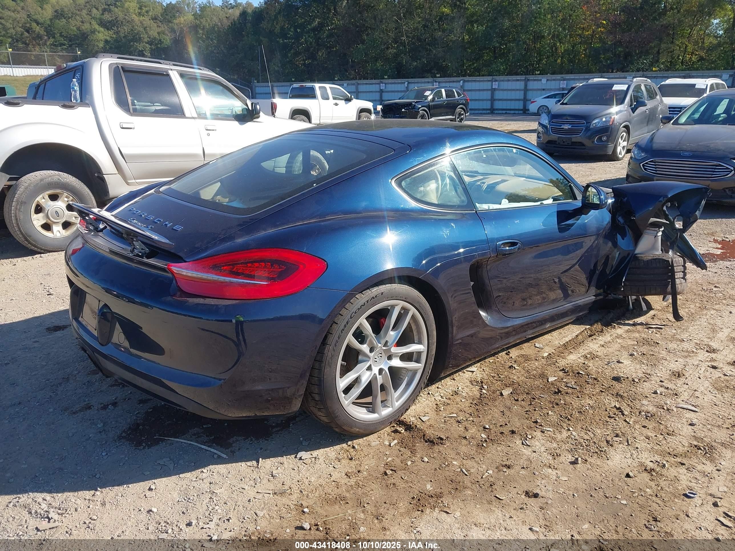 2014 Porsche Cayman S Синий vin: WP0AB2A89EK190892