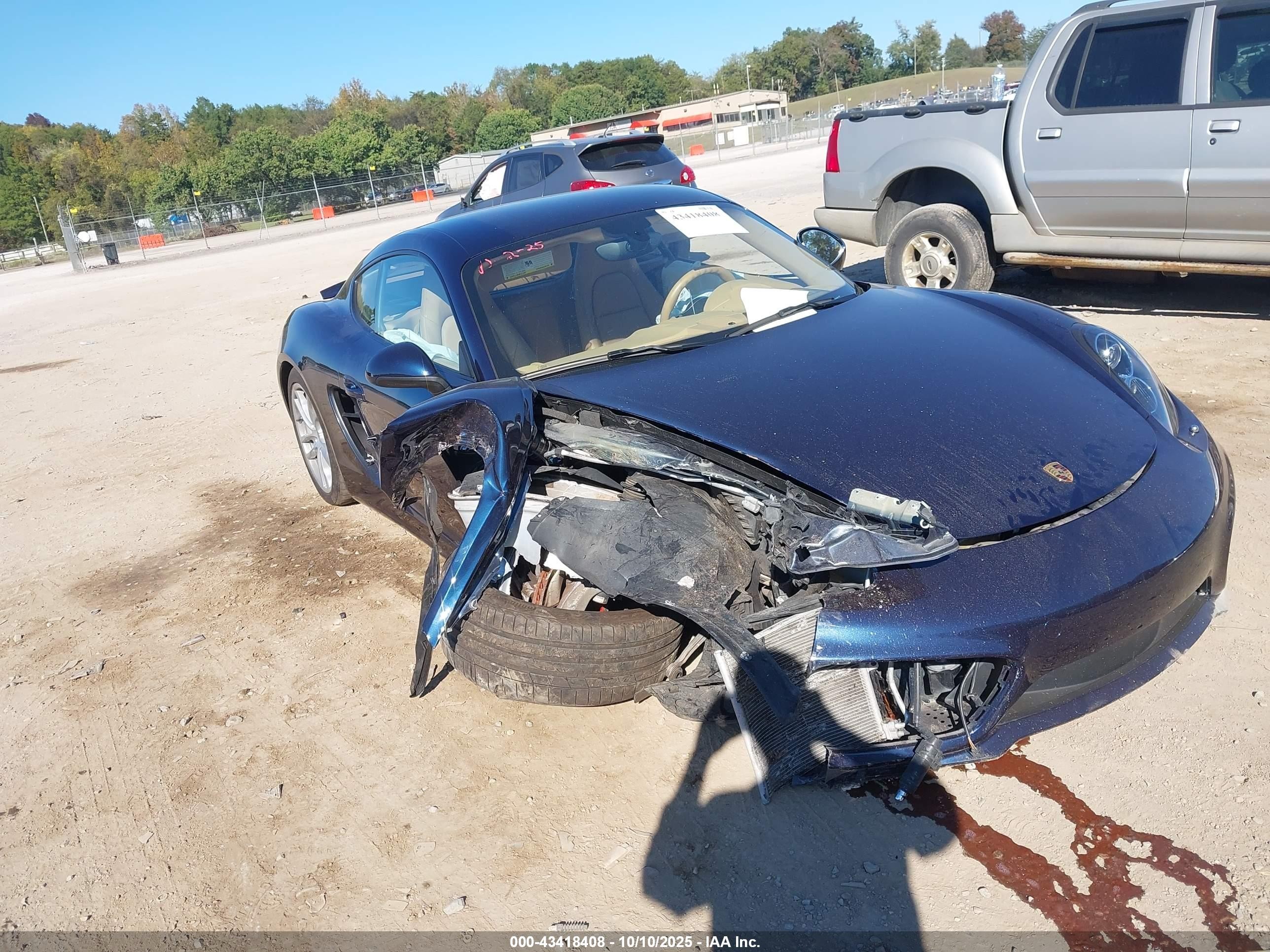 2014 Porsche Cayman S Синий vin: WP0AB2A89EK190892