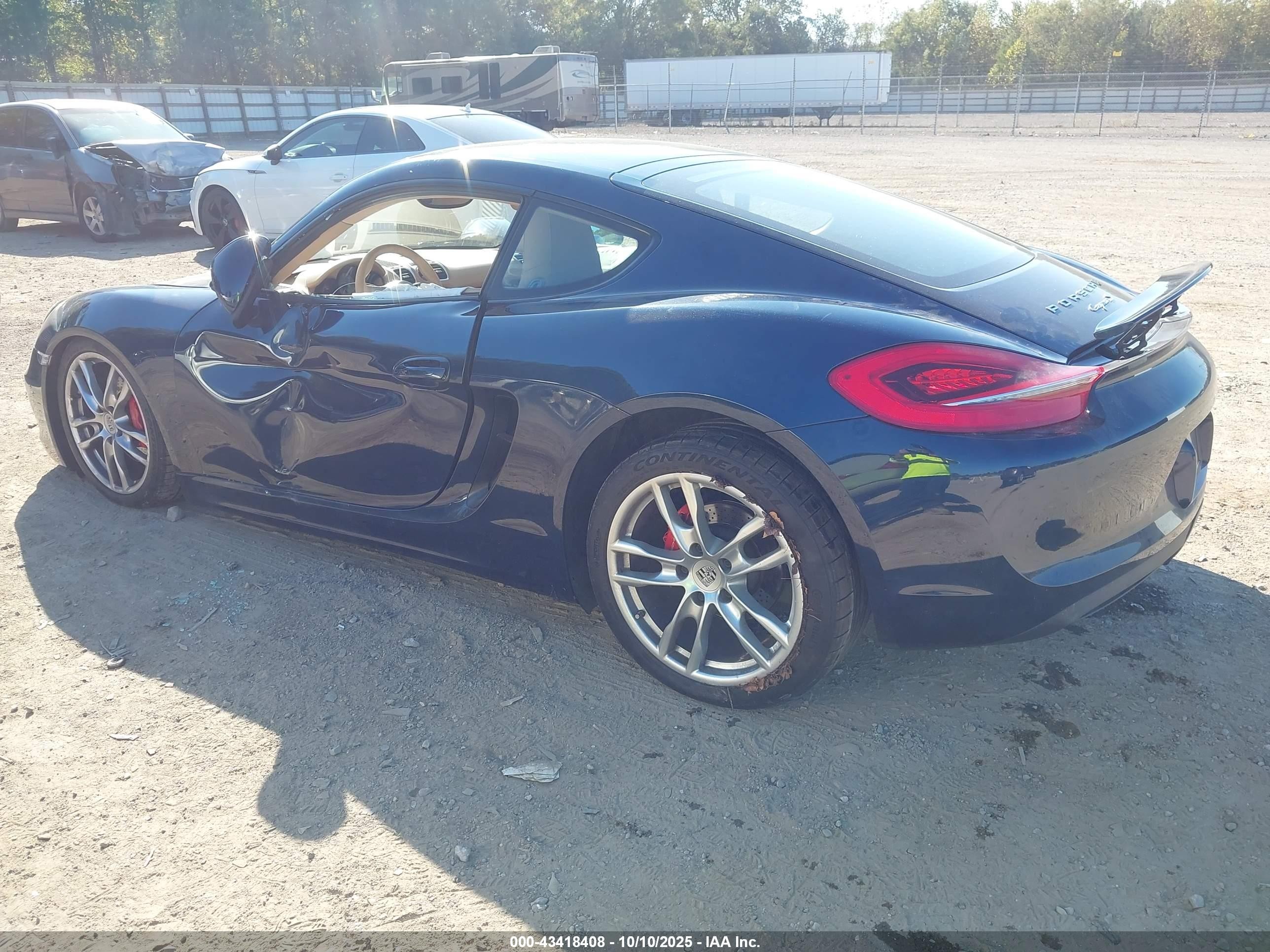 2014 Porsche Cayman S Синий vin: WP0AB2A89EK190892