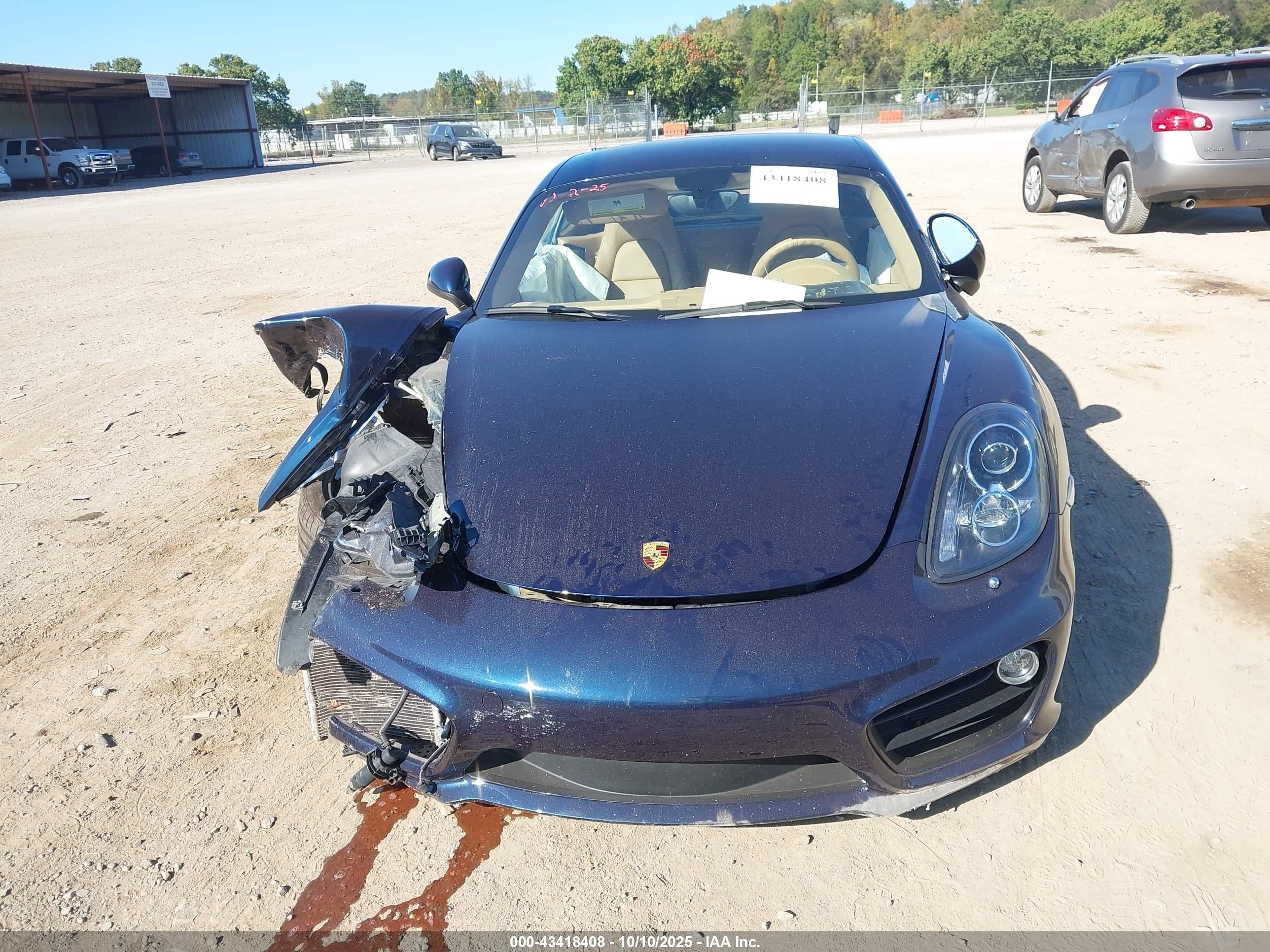 2014 Porsche Cayman S Синий vin: WP0AB2A89EK190892