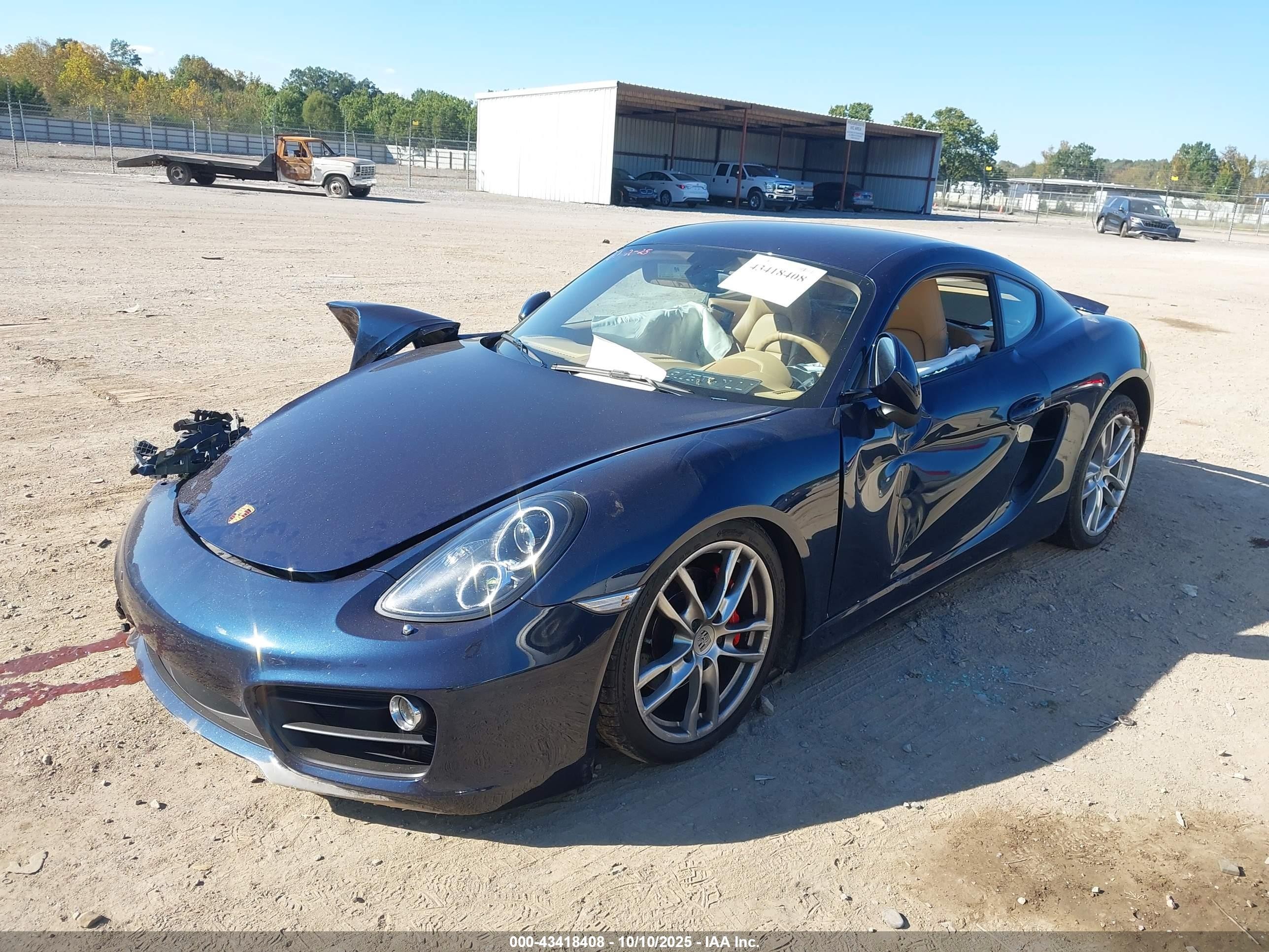 2014 Porsche Cayman S Синий vin: WP0AB2A89EK190892