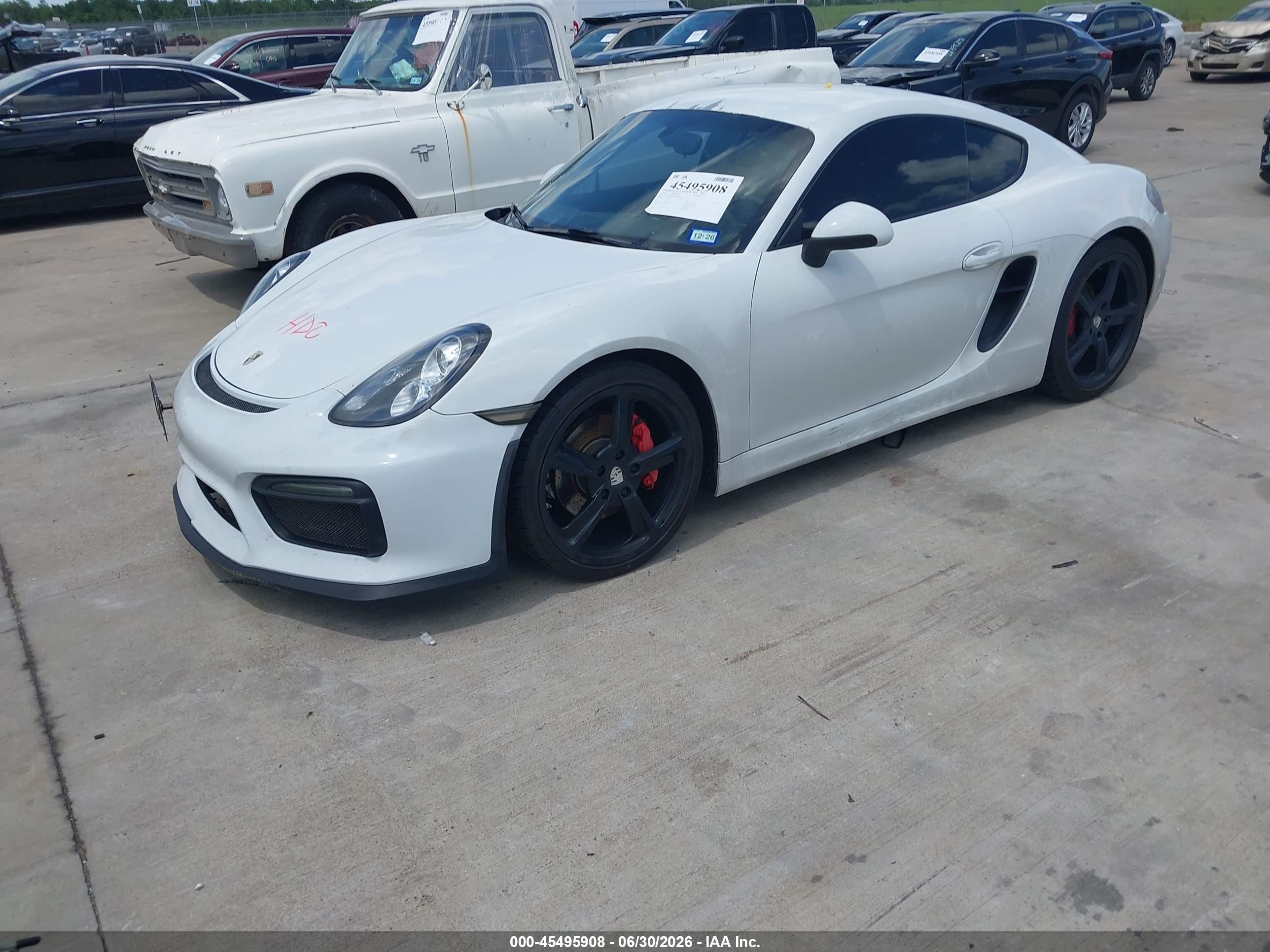 2015 Porsche Cayman S White vin: WP0AB2A8XFK184875
