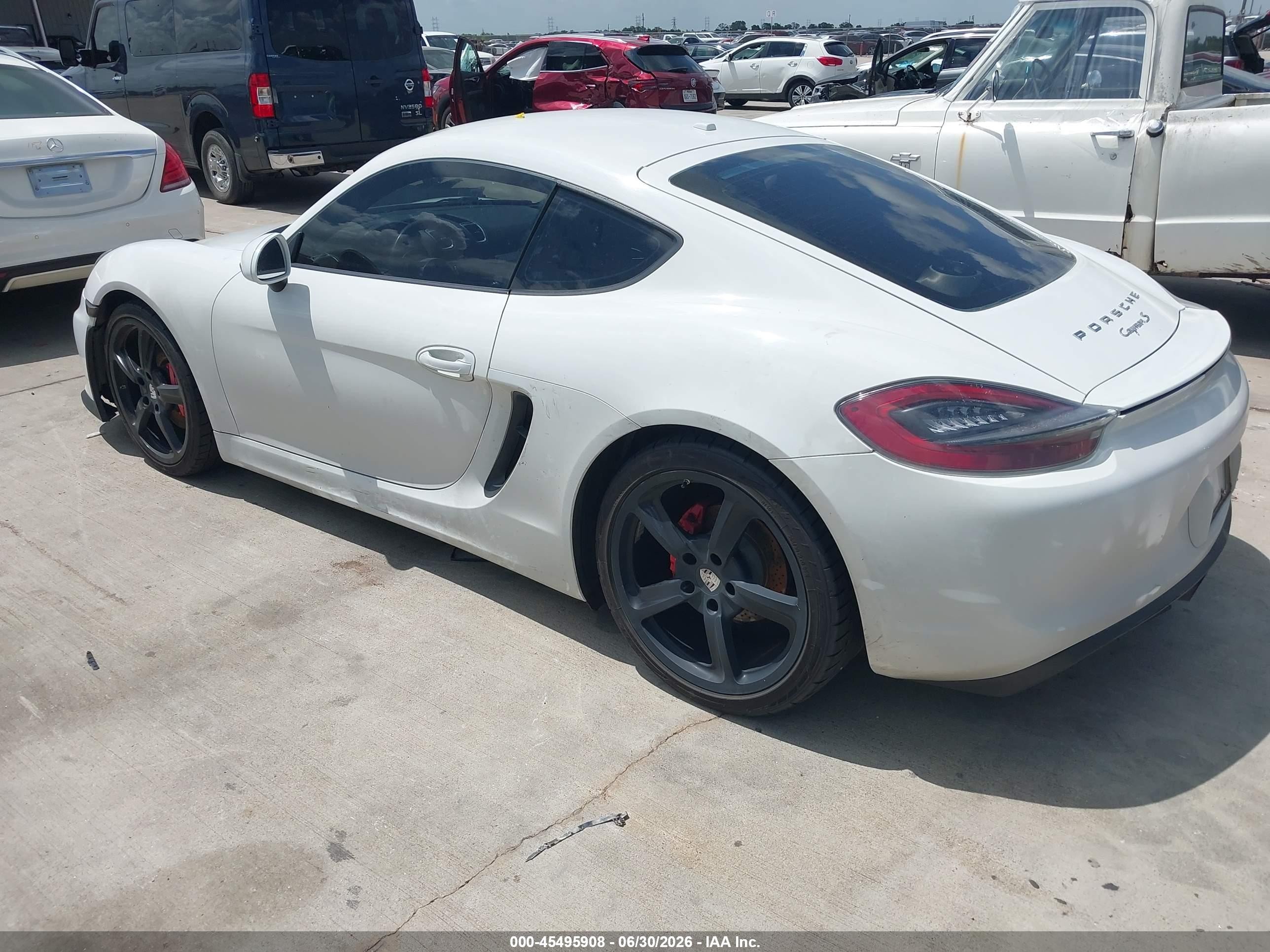 2015 Porsche Cayman S White vin: WP0AB2A8XFK184875
