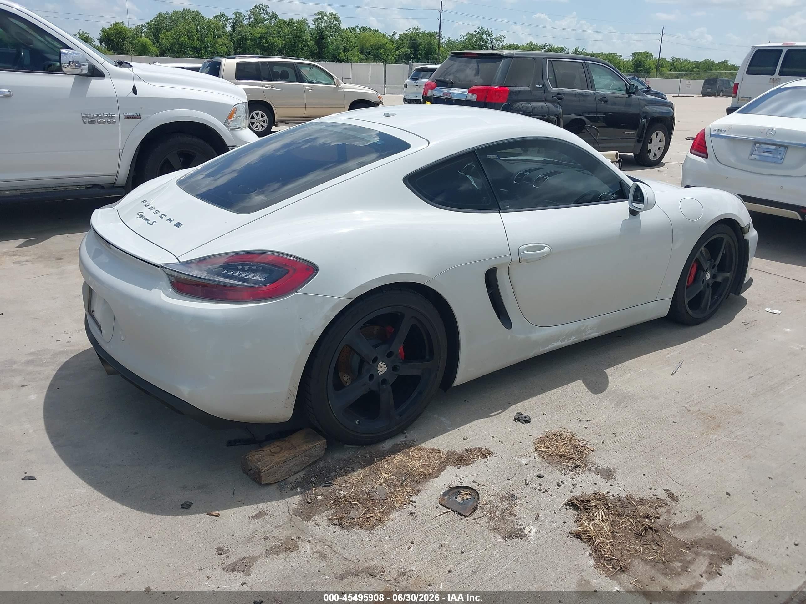 2015 Porsche Cayman S White vin: WP0AB2A8XFK184875
