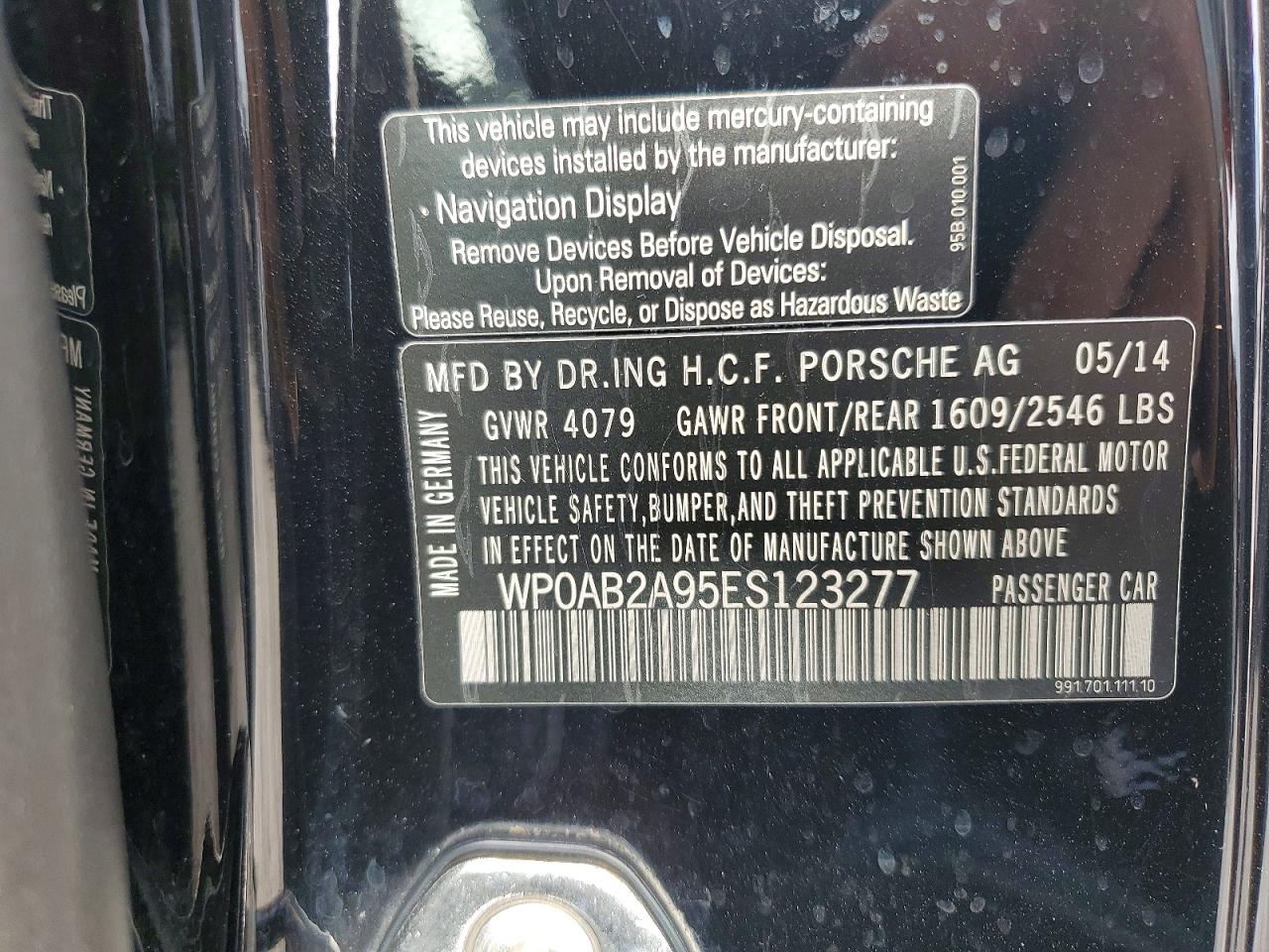 2014 Porsche 911 Carrera S Black vin: WP0AB2A95ES123277