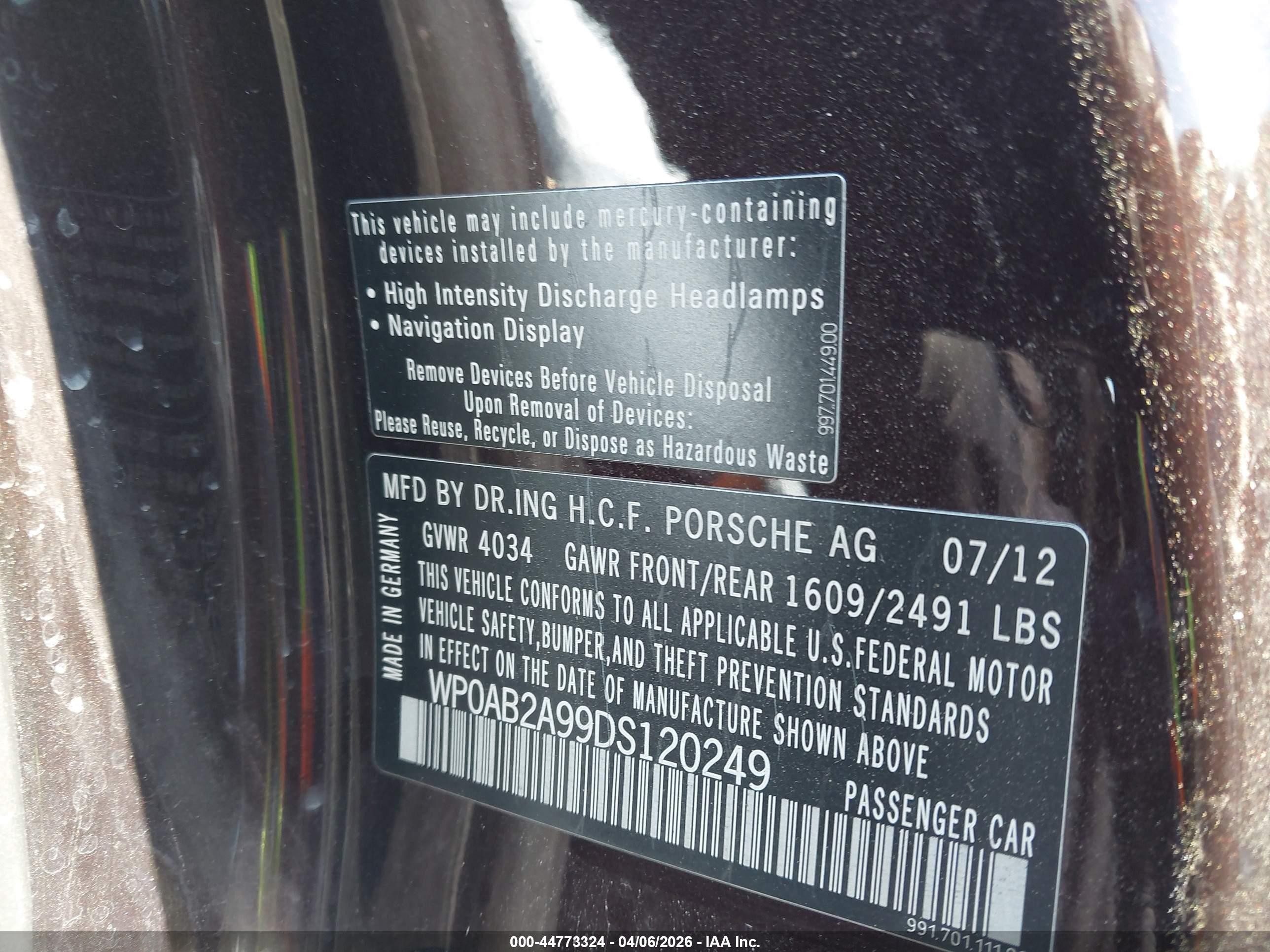 2013 Porsche 911 Carrera S Brown vin: WP0AB2A99DS120249