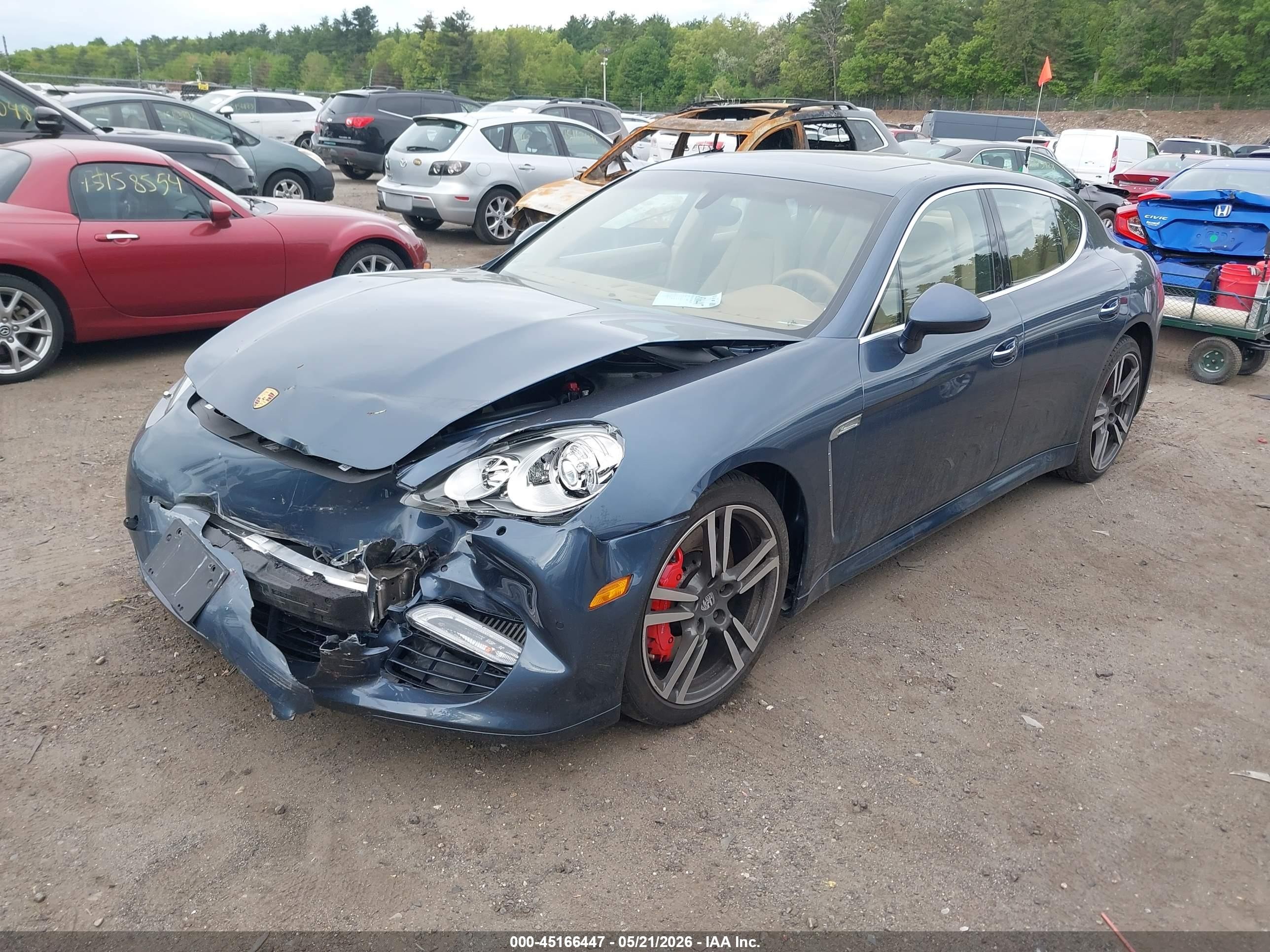2012 Porsche Panamera Turbo Gray vin: WP0AC2A71CL091074