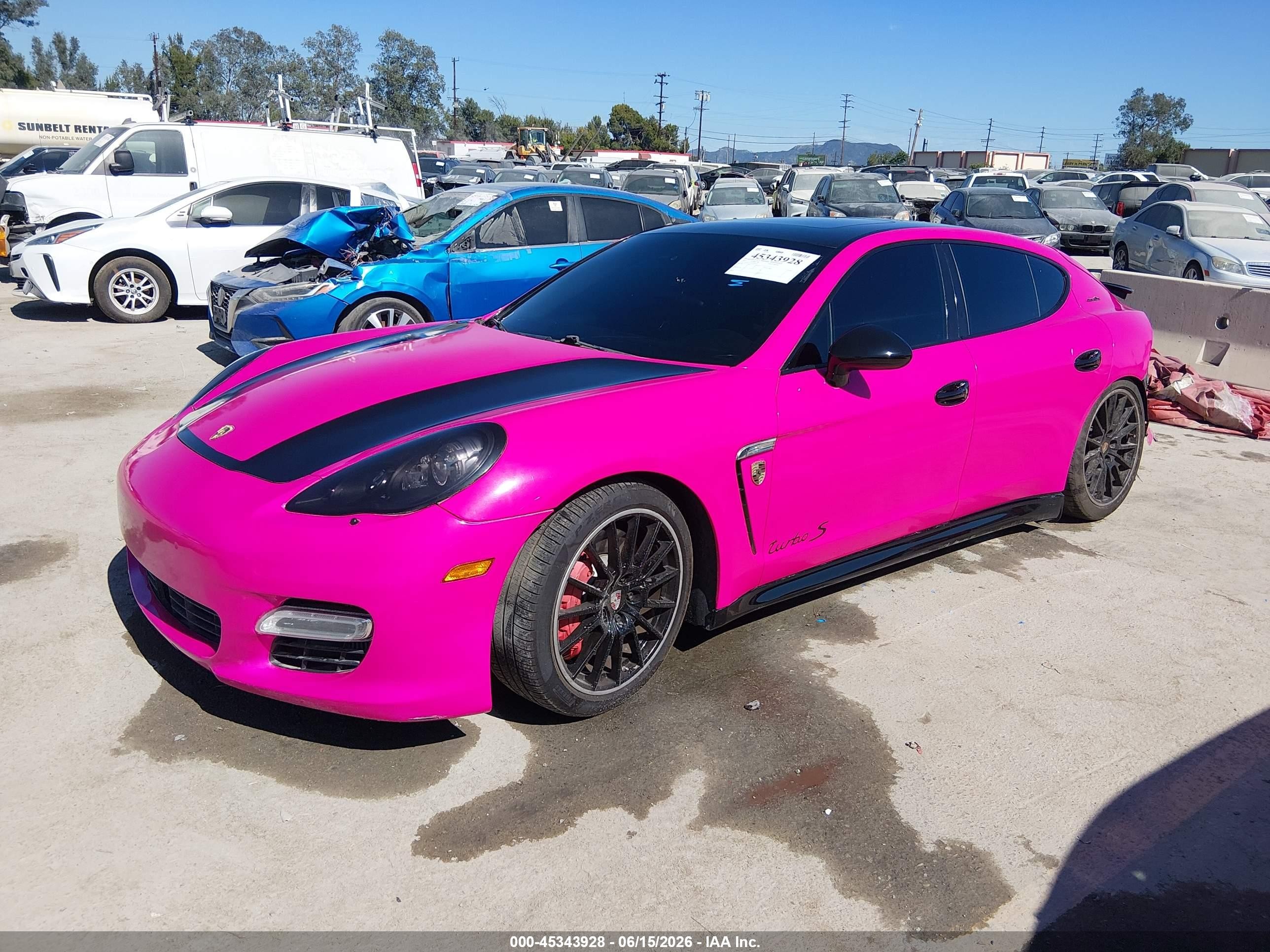 2012 Porsche Panamera Turbo Pink vin: WP0AC2A72CL090435
