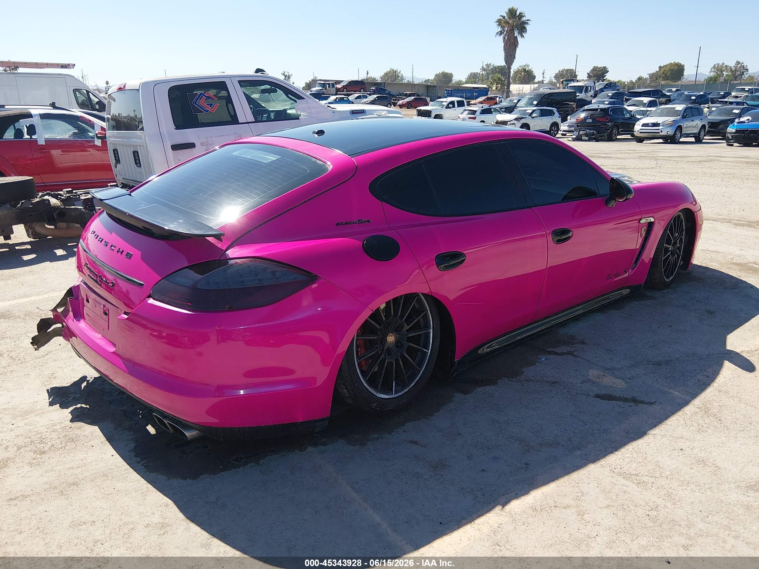 2012 Porsche Panamera Turbo Pink vin: WP0AC2A72CL090435