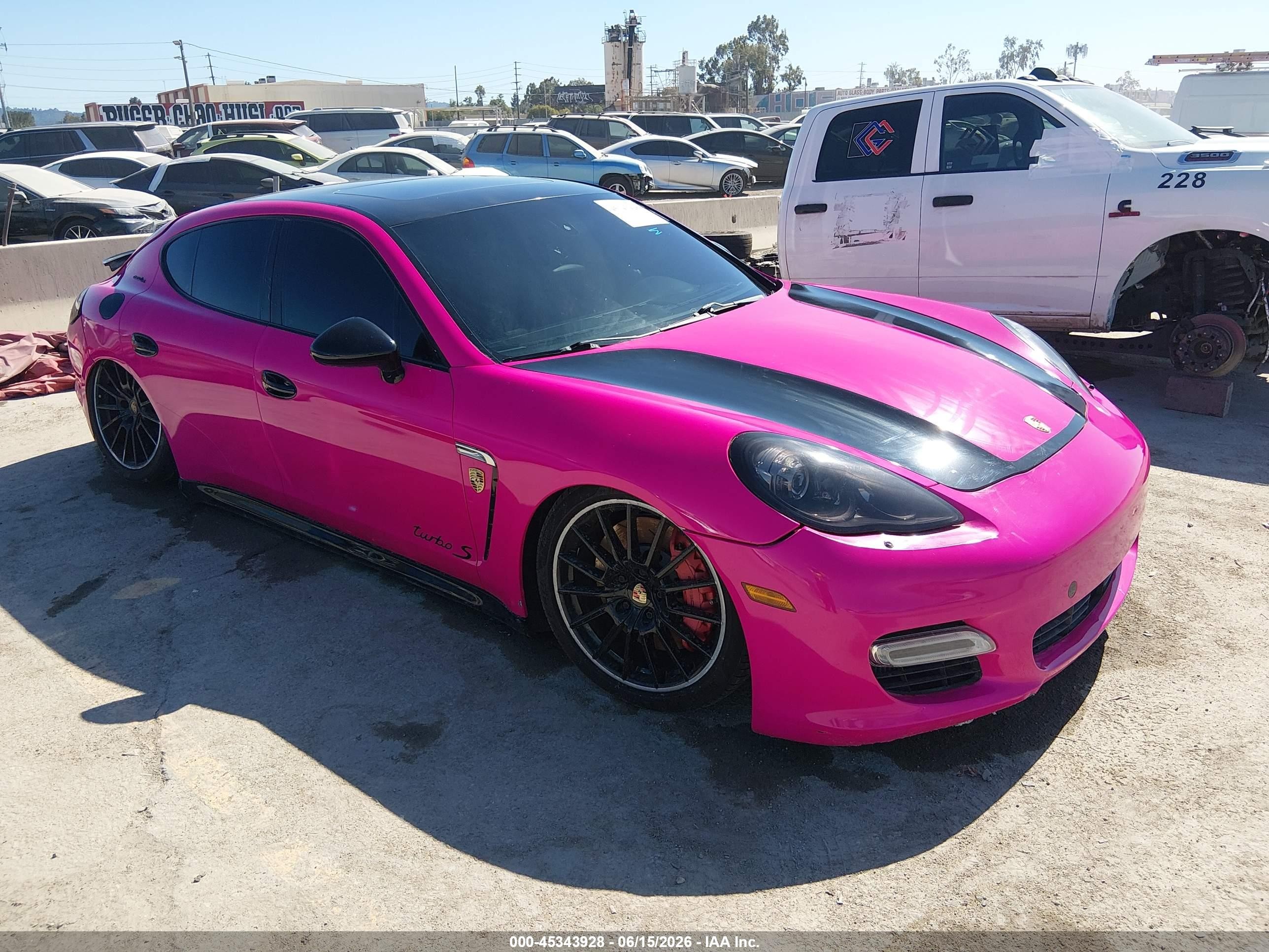 2012 Porsche Panamera Turbo Pink vin: WP0AC2A72CL090435