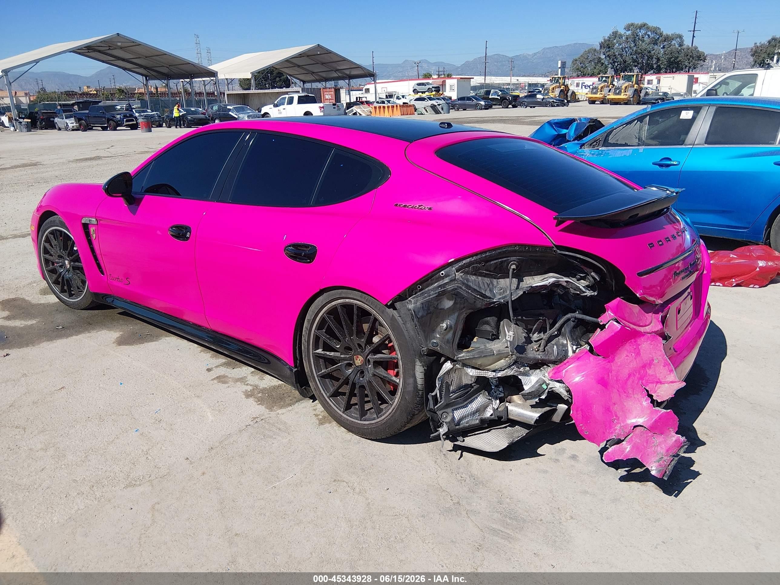 2012 Porsche Panamera Turbo Pink vin: WP0AC2A72CL090435