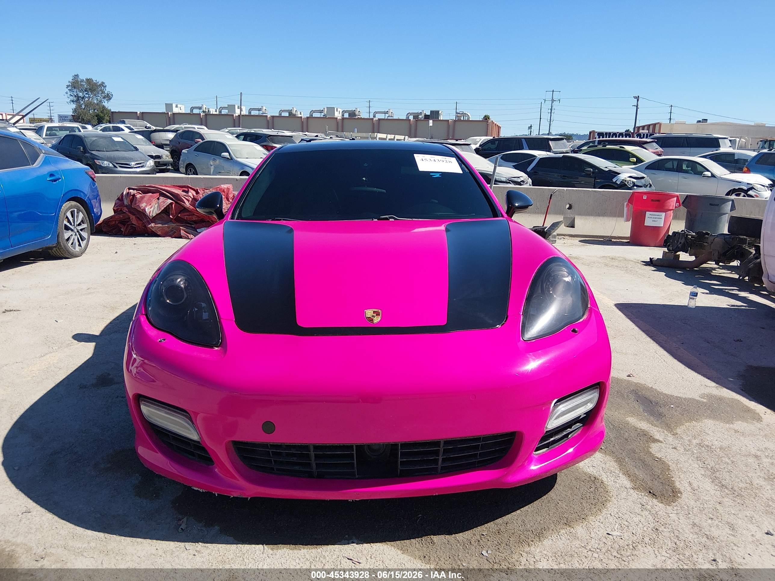 2012 Porsche Panamera Turbo Pink vin: WP0AC2A72CL090435