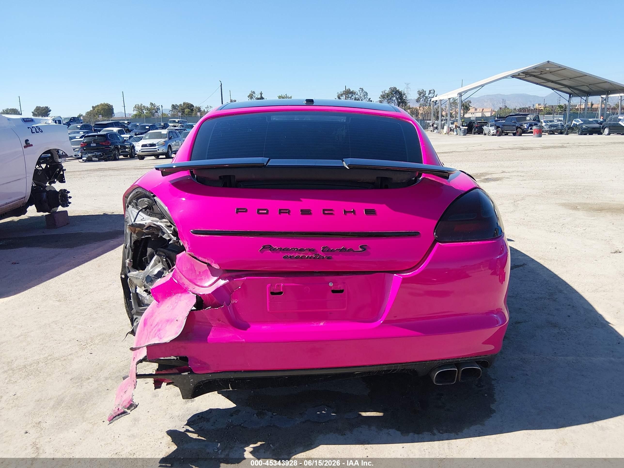 2012 Porsche Panamera Turbo Pink vin: WP0AC2A72CL090435
