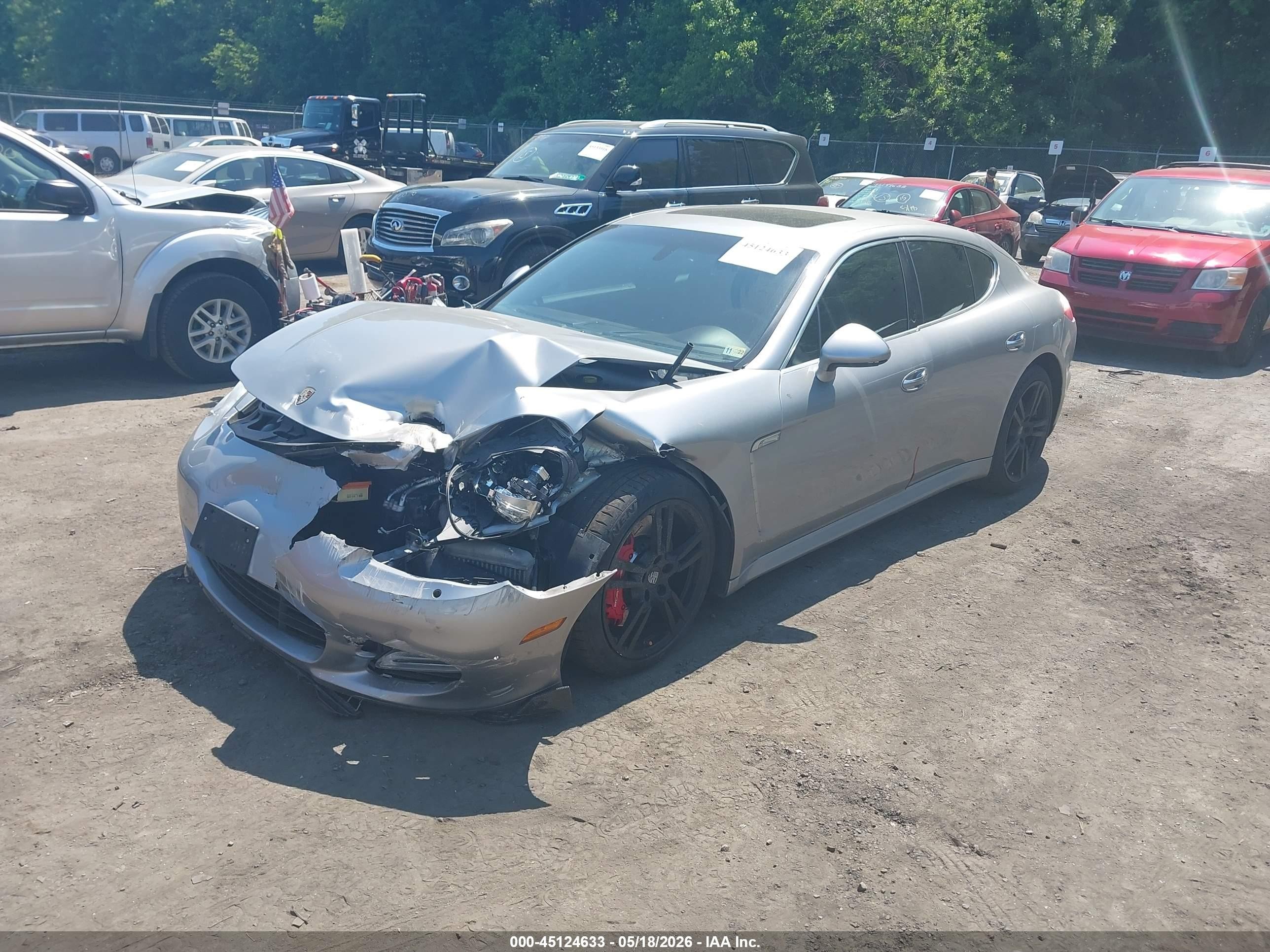 2012 Porsche Panamera Turbo Silver vin: WP0AC2A73CL090458
