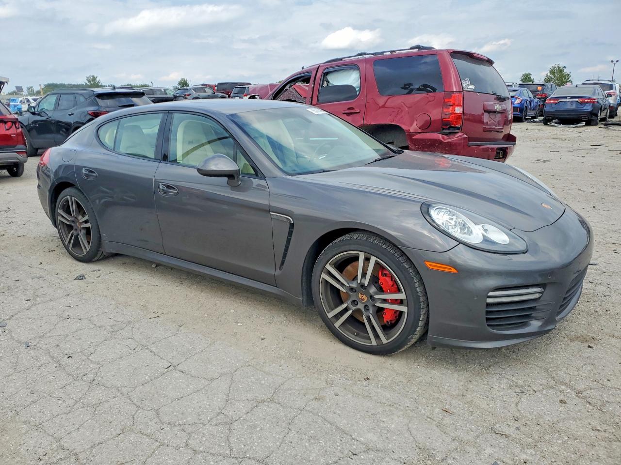 2014 Porsche Panamera Turbo Gray vin: WP0AC2A73EL073307
